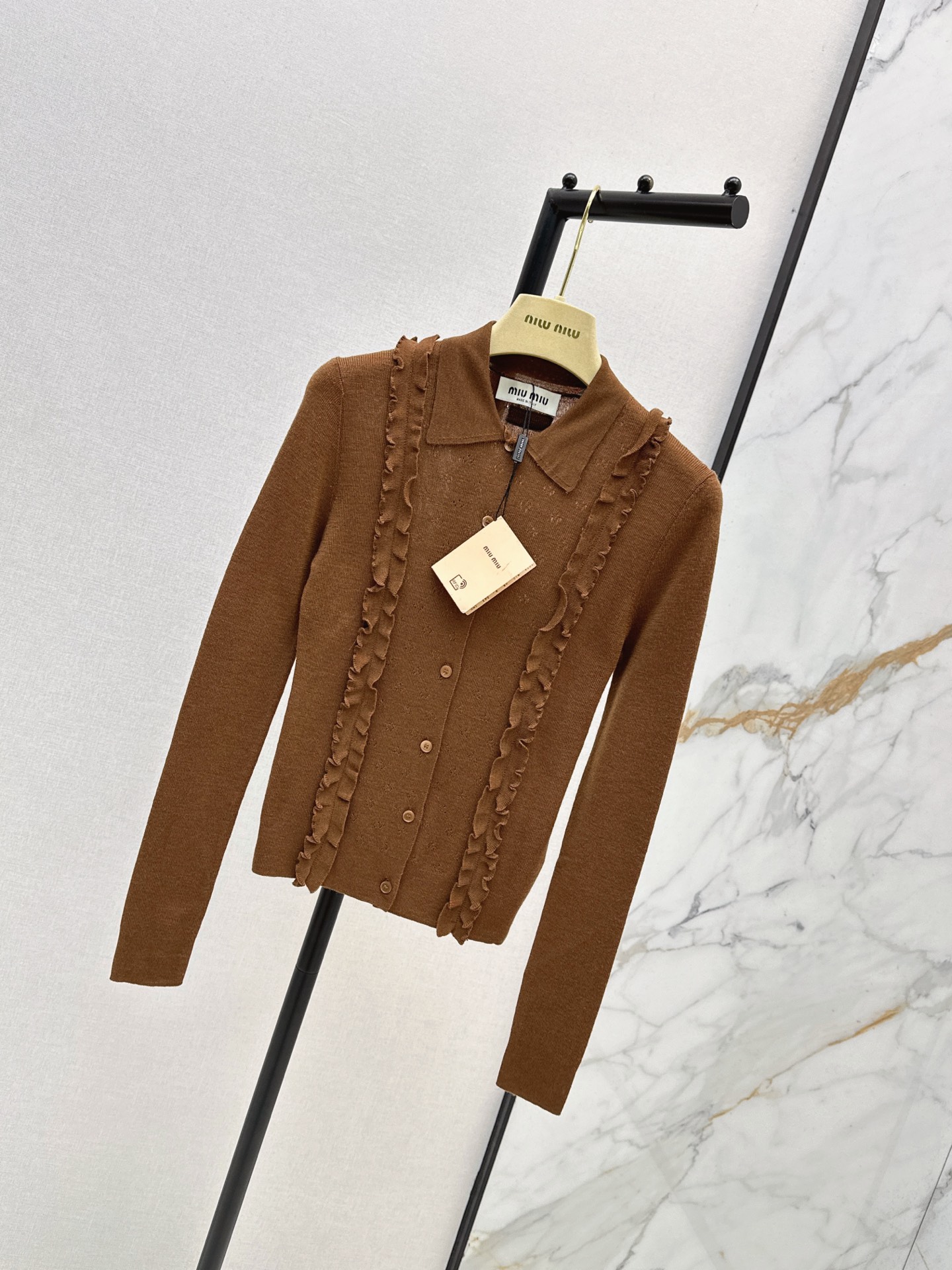 Miu 26ss ruffle cardiagn