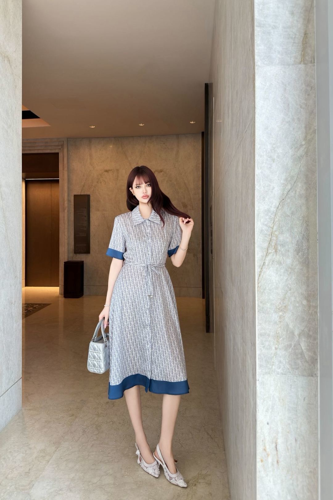 CD 26ss belted shirt dress