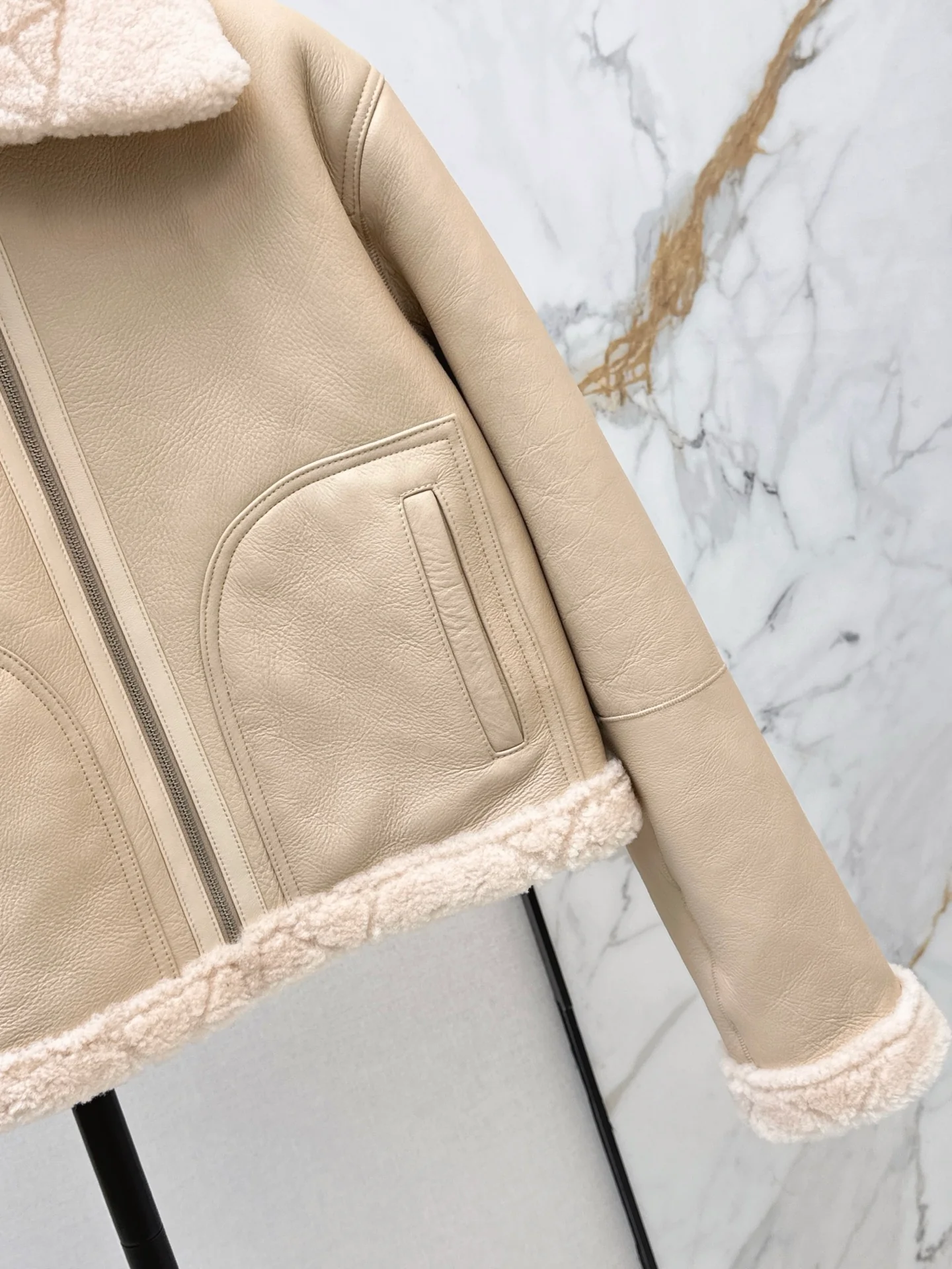 CD 26ss reversible fur jacket