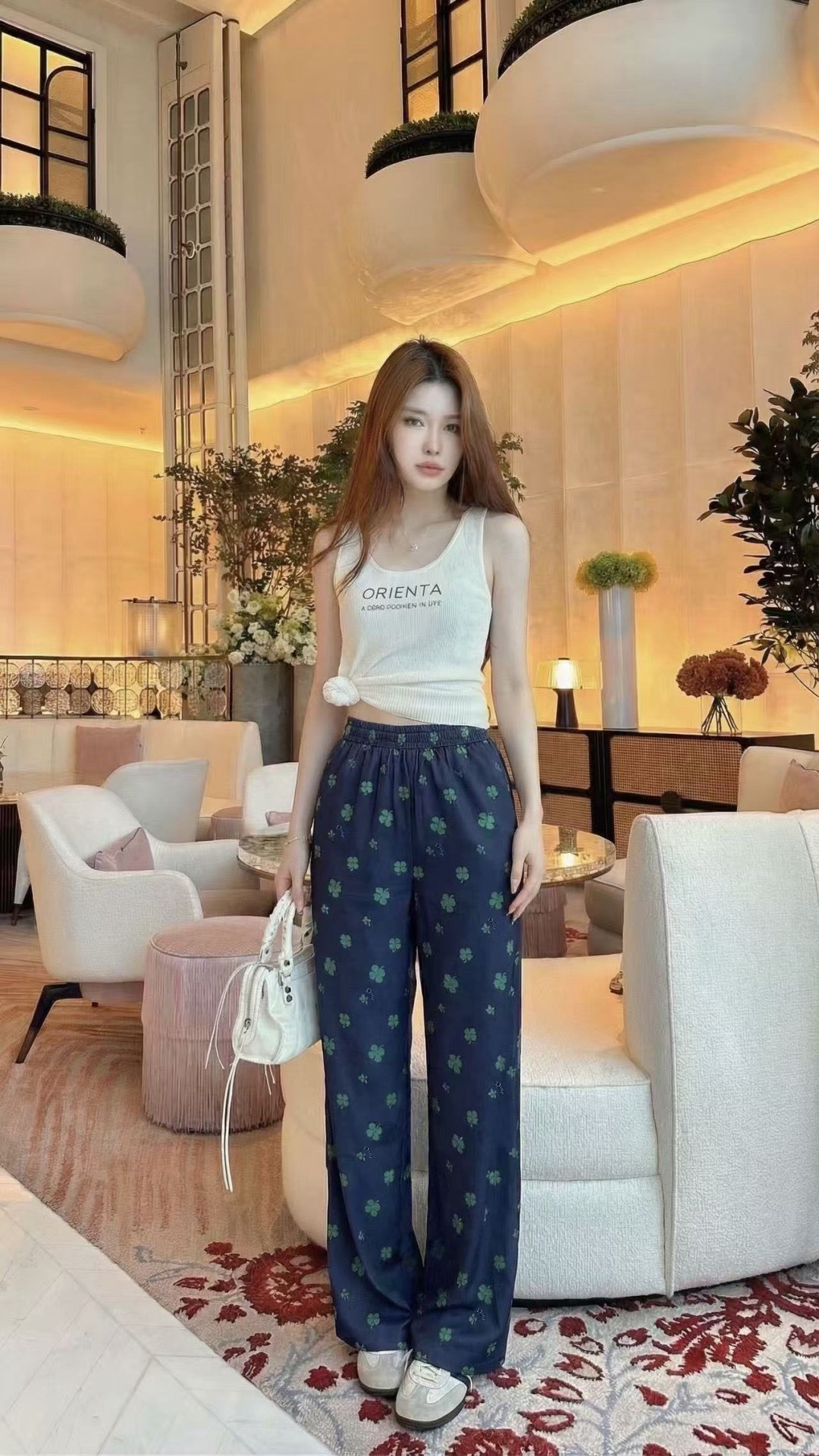 CD 26ss print straight pants
