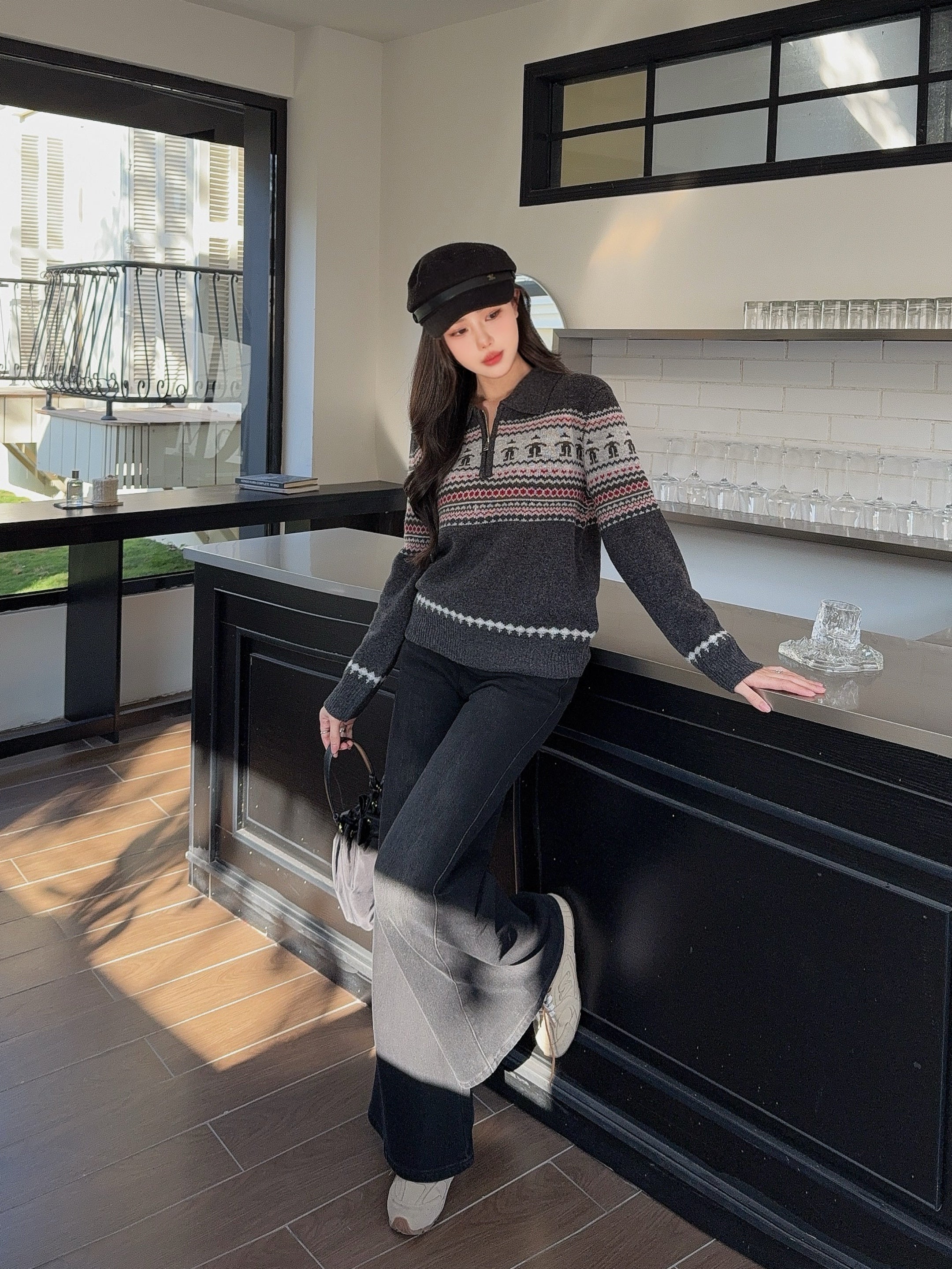 Chan 26ss fair isle sweater