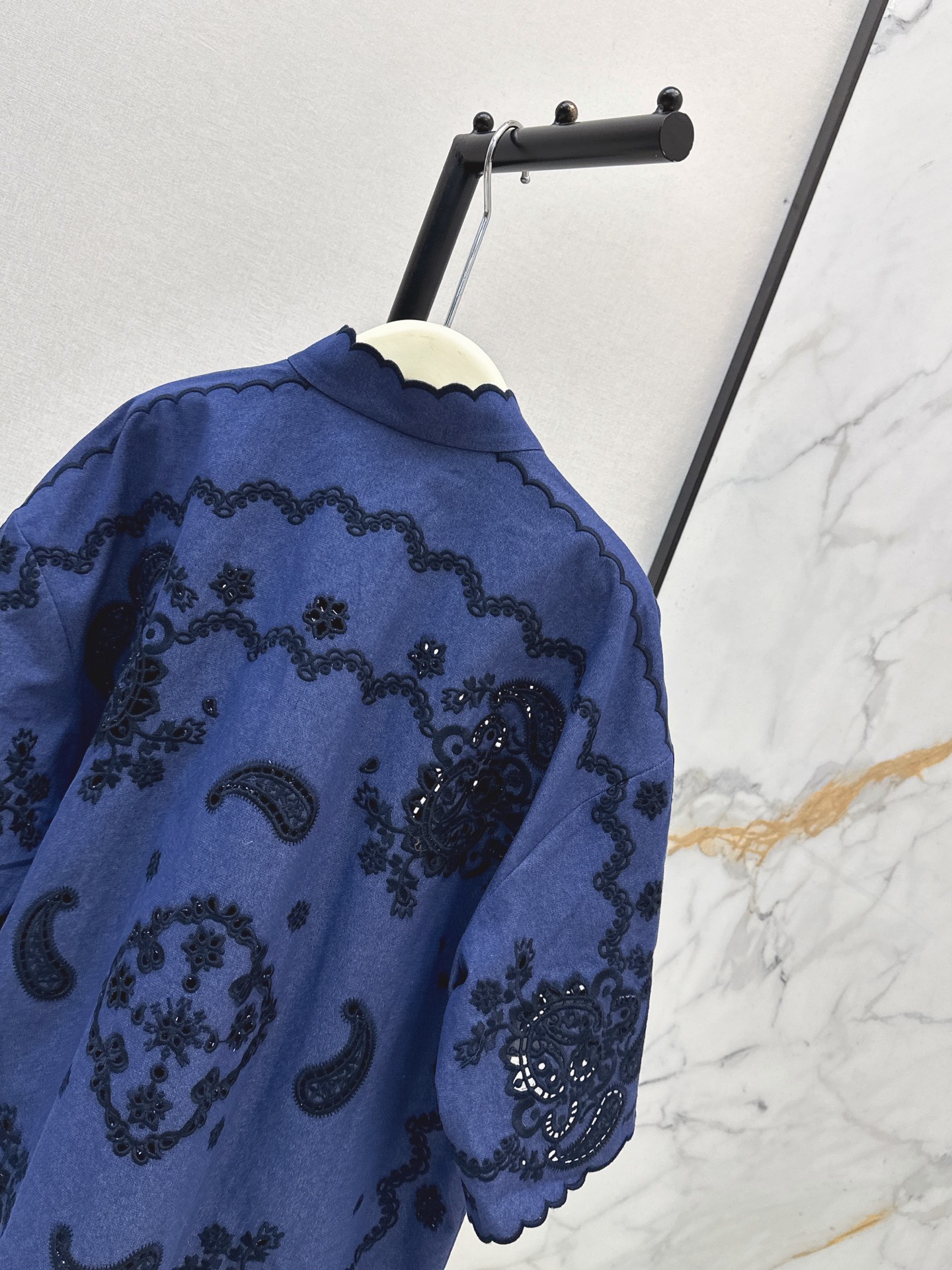 Zimm 26ss embroidery denim shirt