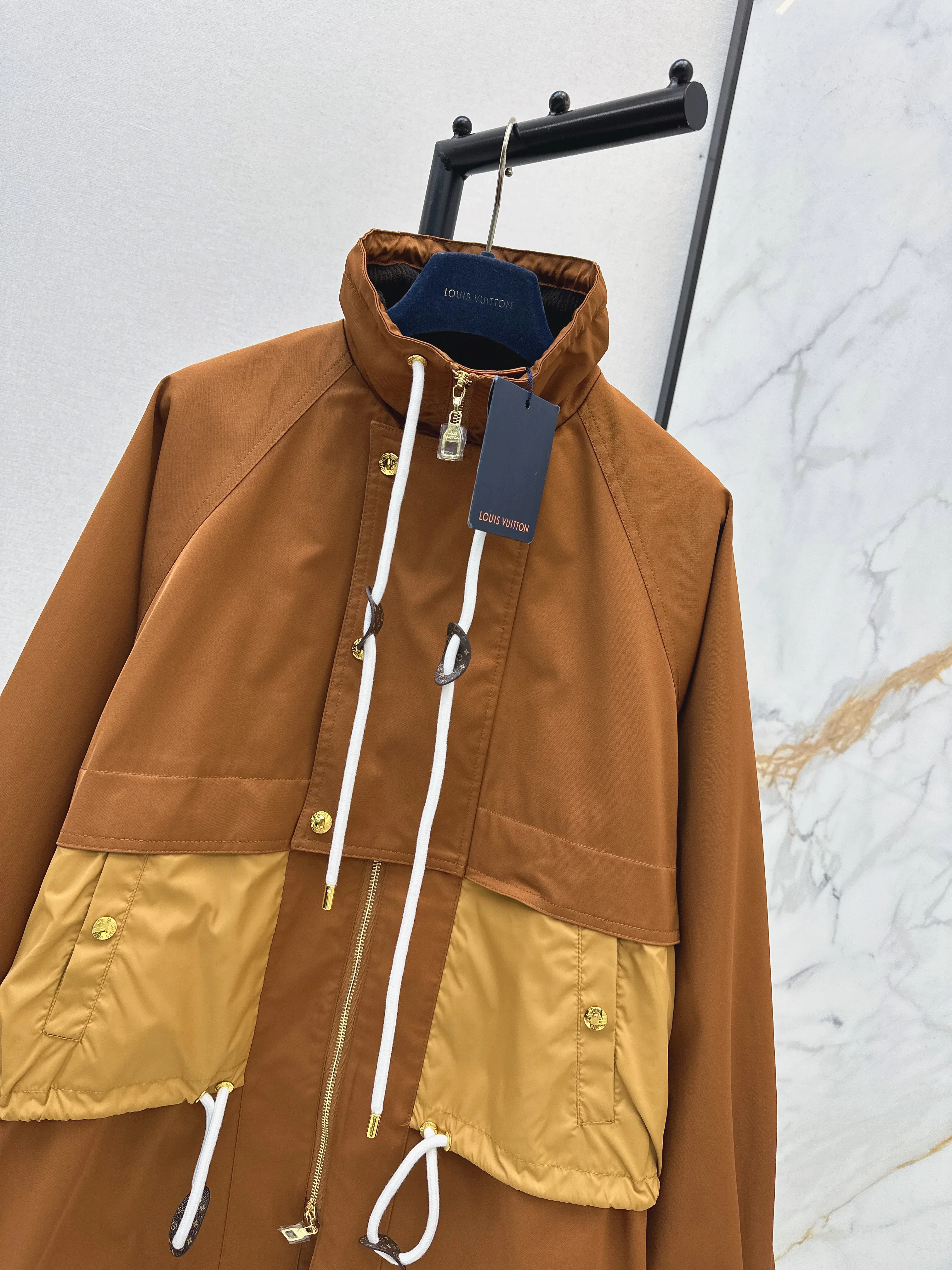 Louis 26ss drawstring trench coats