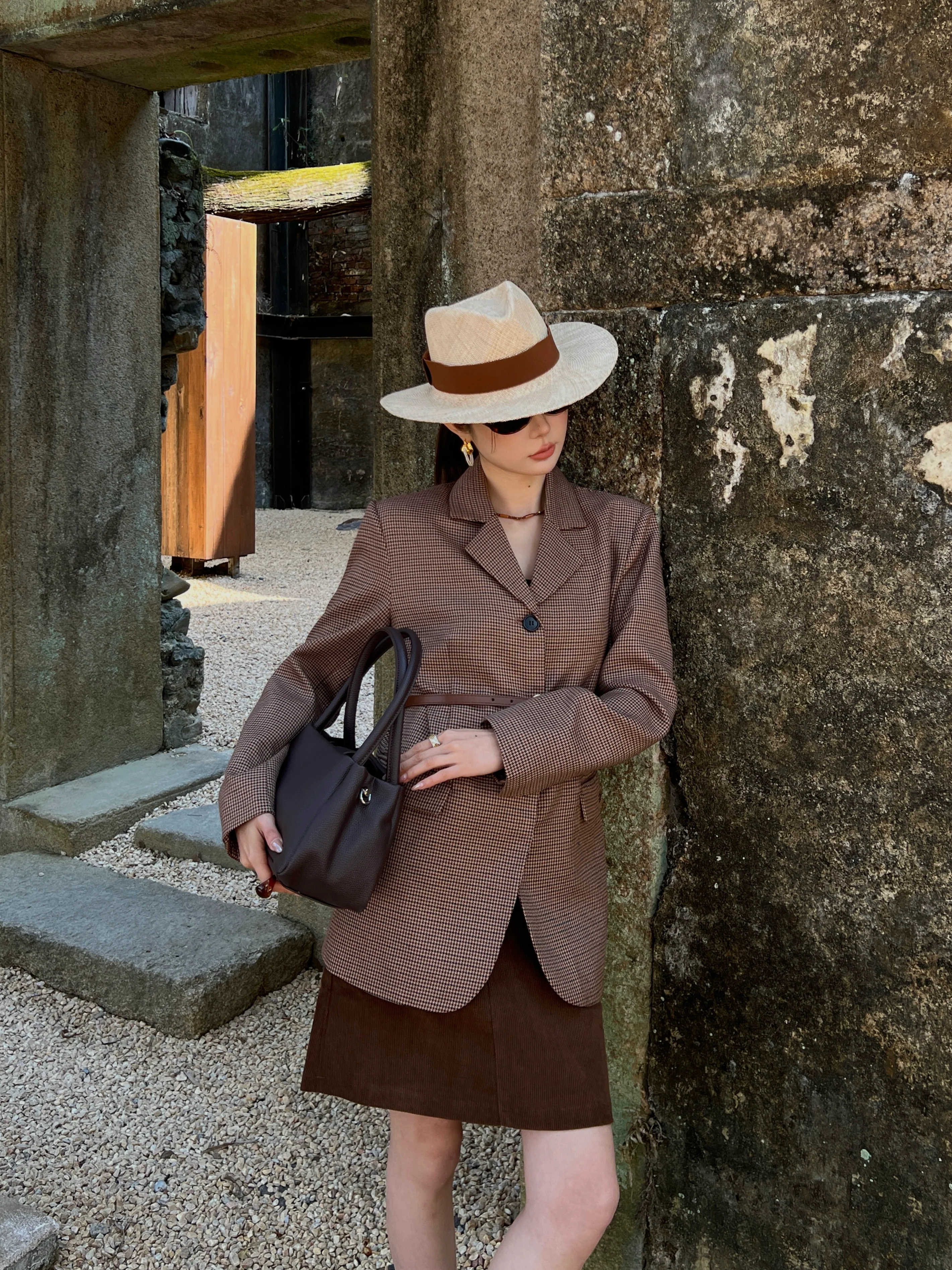 Gucc 26ss houndstooth black