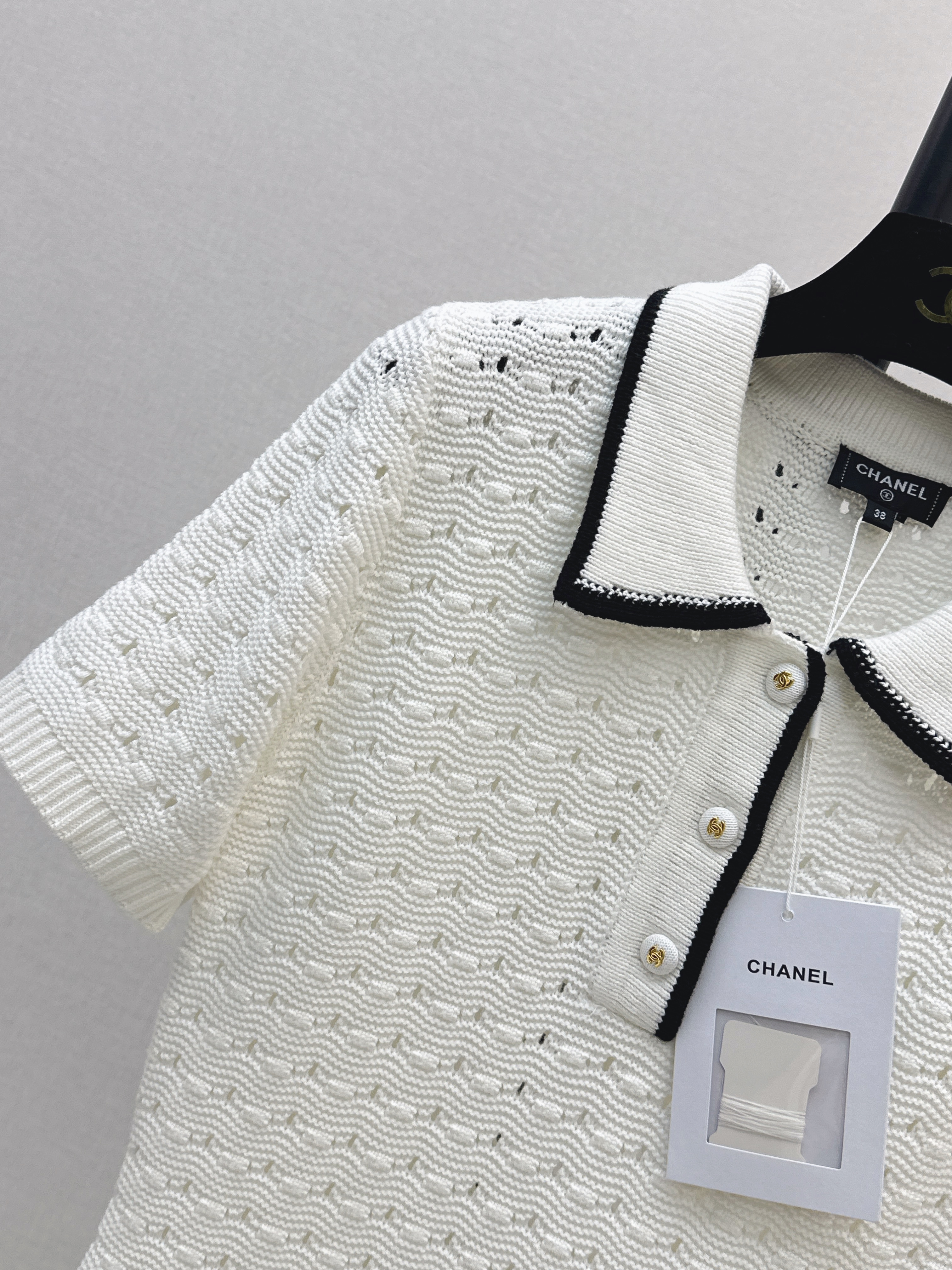 Chan 26ss hollow knit dress