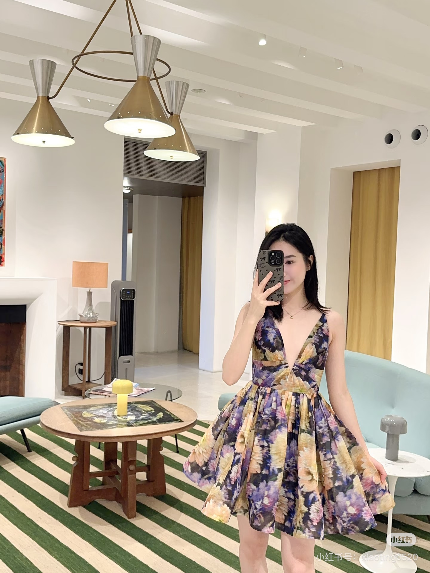 Zimm 26ss slip print dress