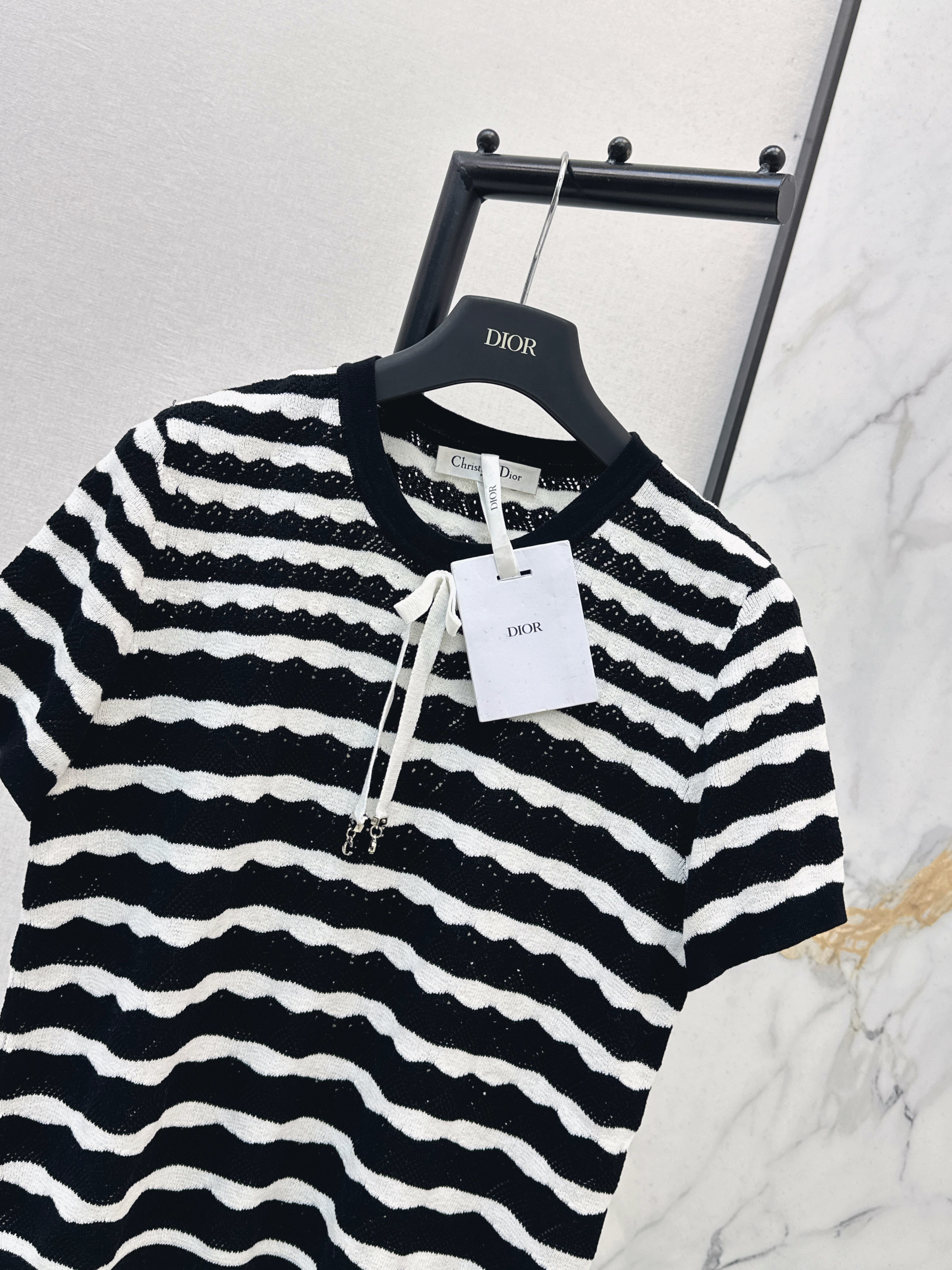 CD 26ss hollow stripe knitwear