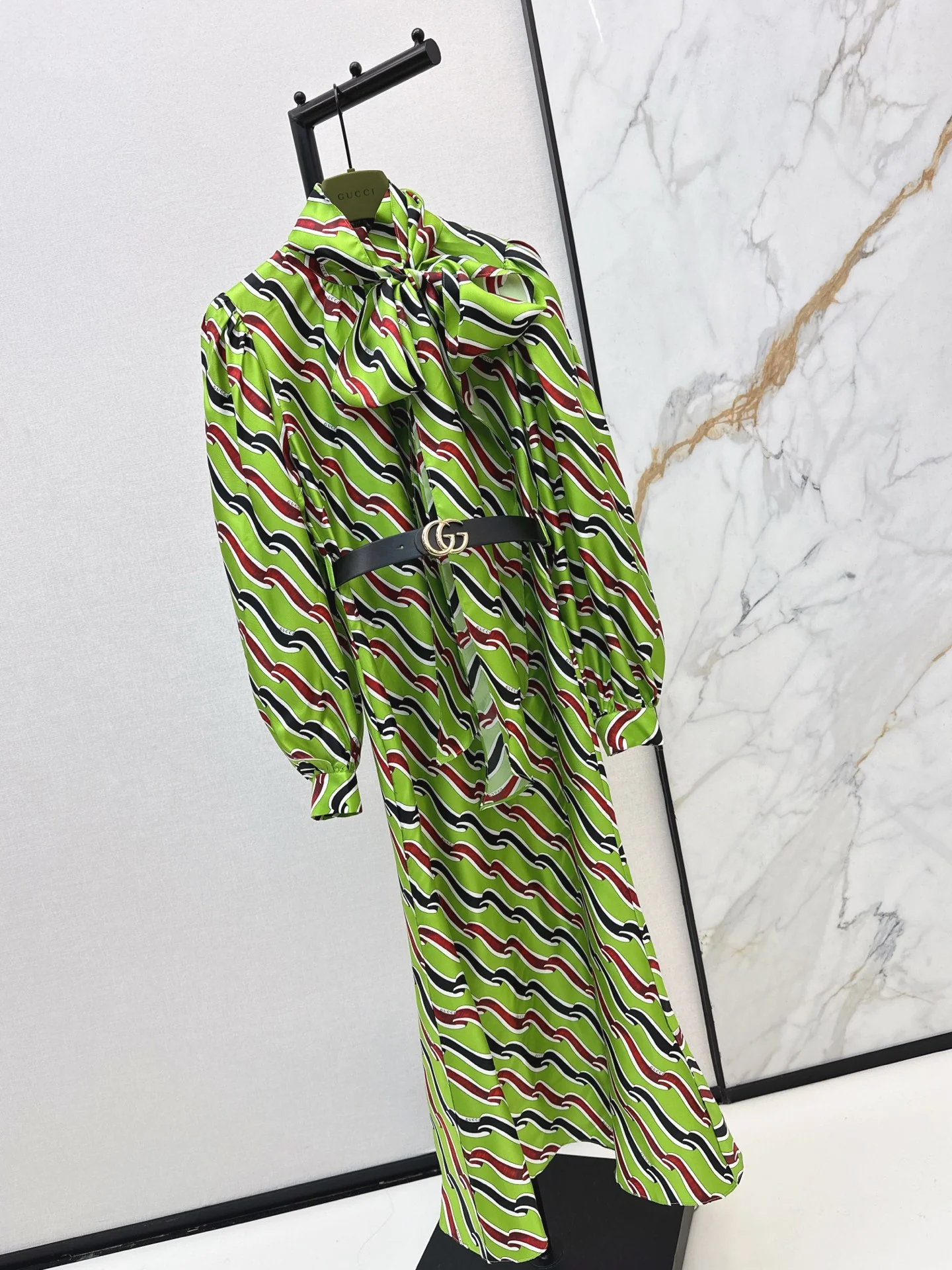 Gucc 26ss 3D print dress