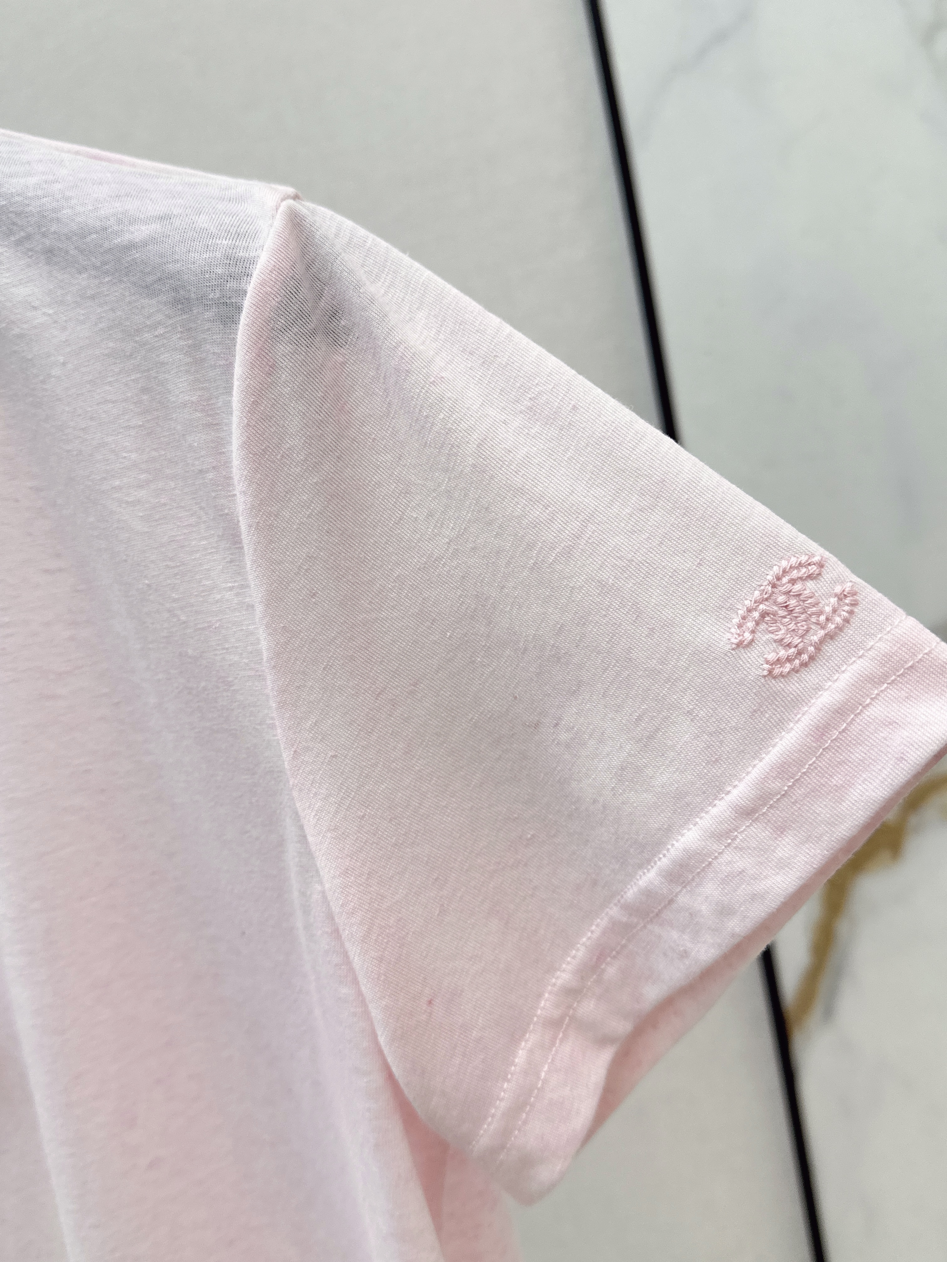 Chan 26ss rhinestone t-shirts