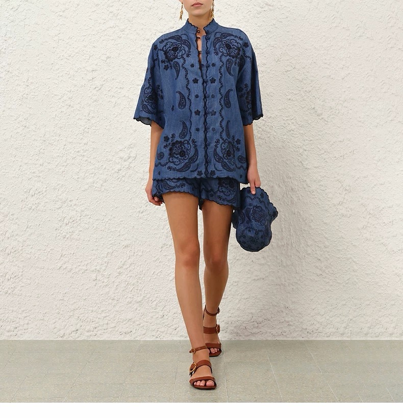 Zimm 26ss embroidery shirt