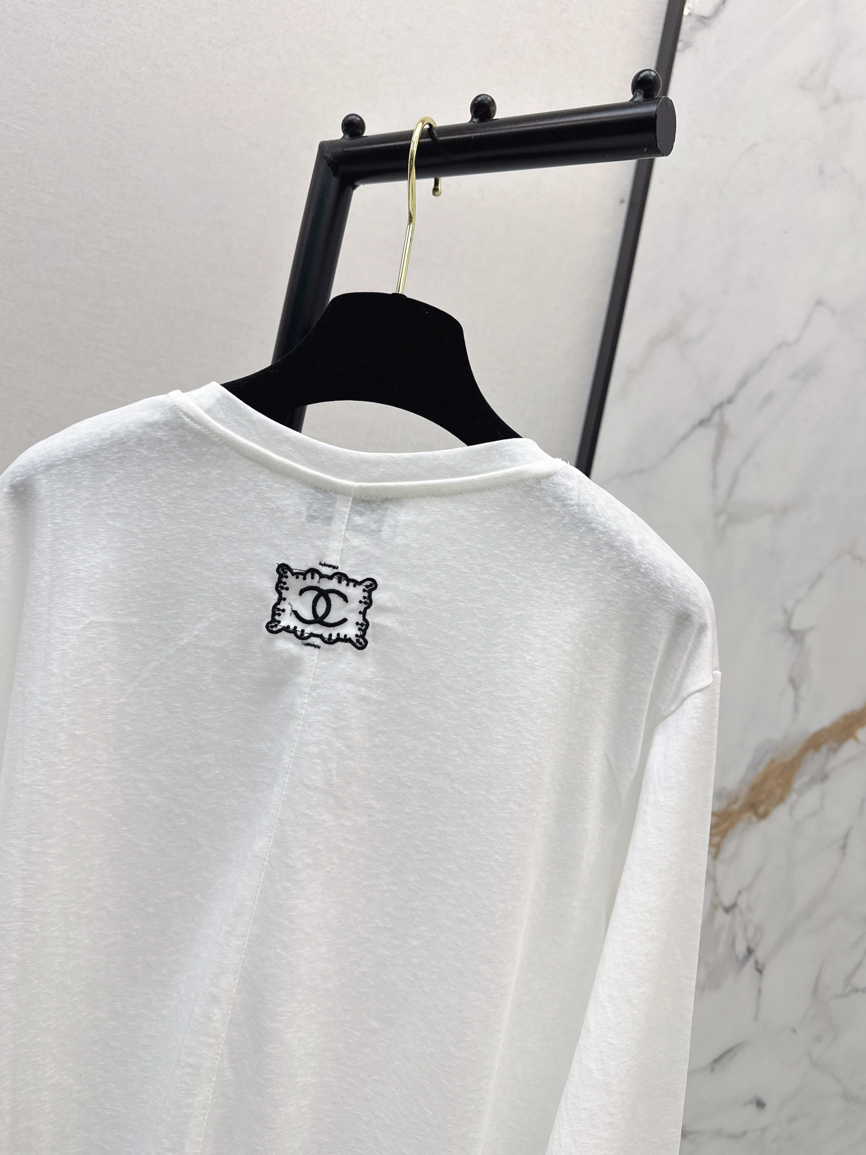 Chan 26ss embroidery logo tee