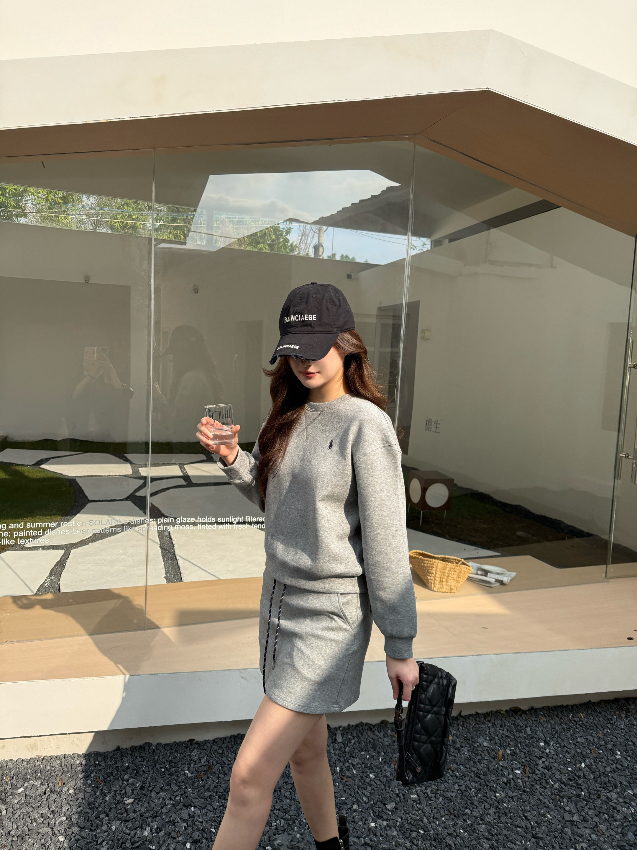 Ralp 26ss casual sweatshirts skirts sets