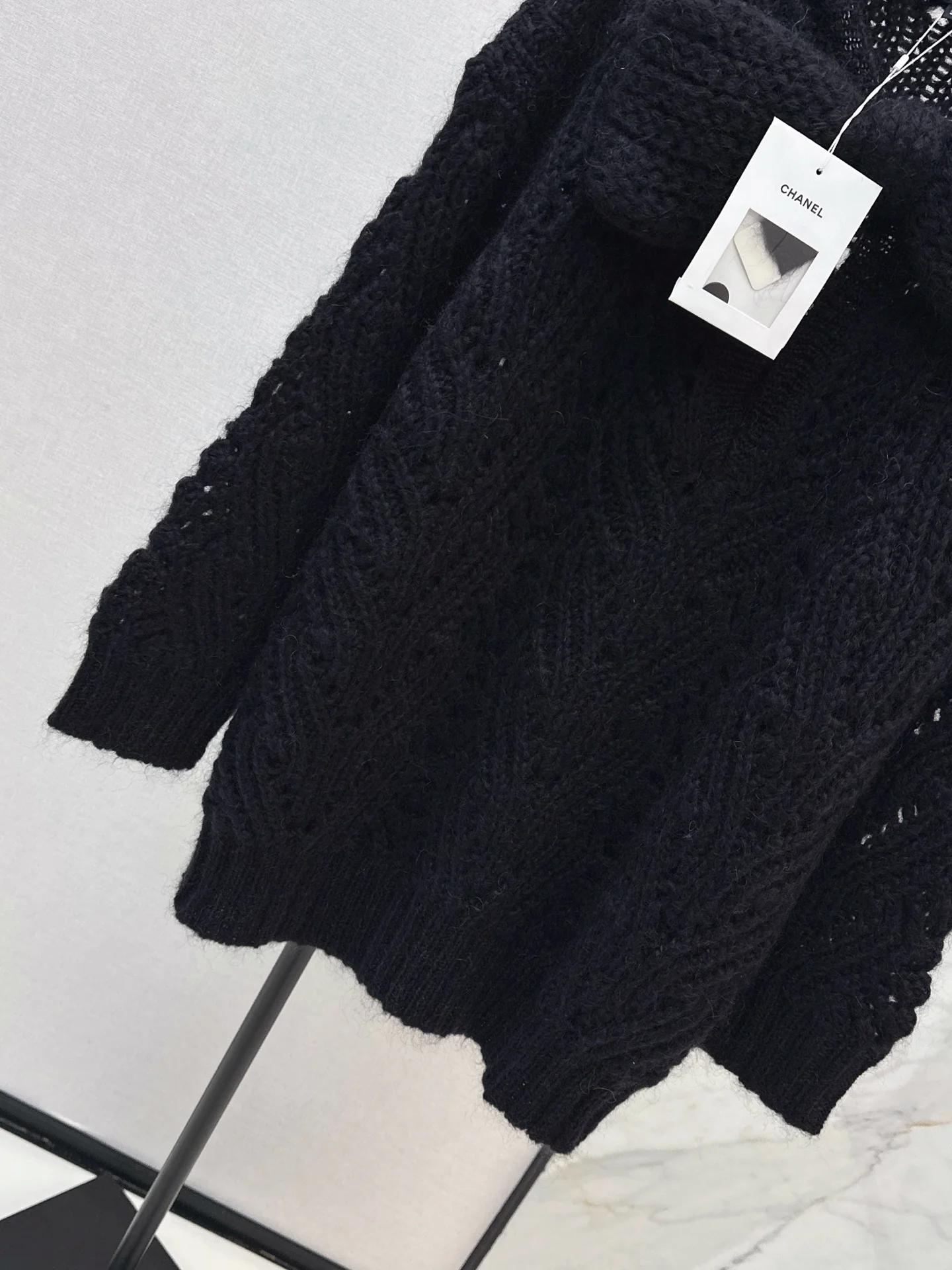 Chan 26ss knit bow dress