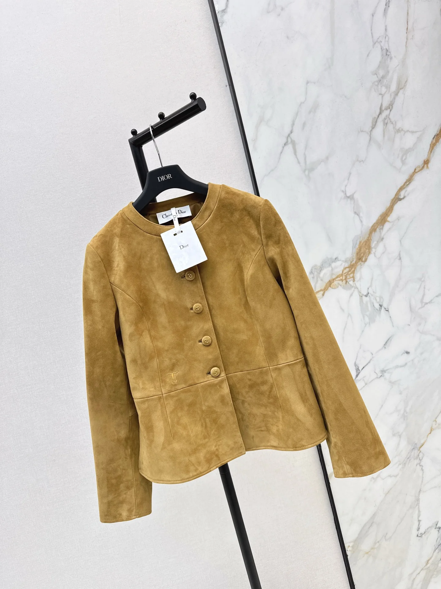 CD 25fw suede leather jacket