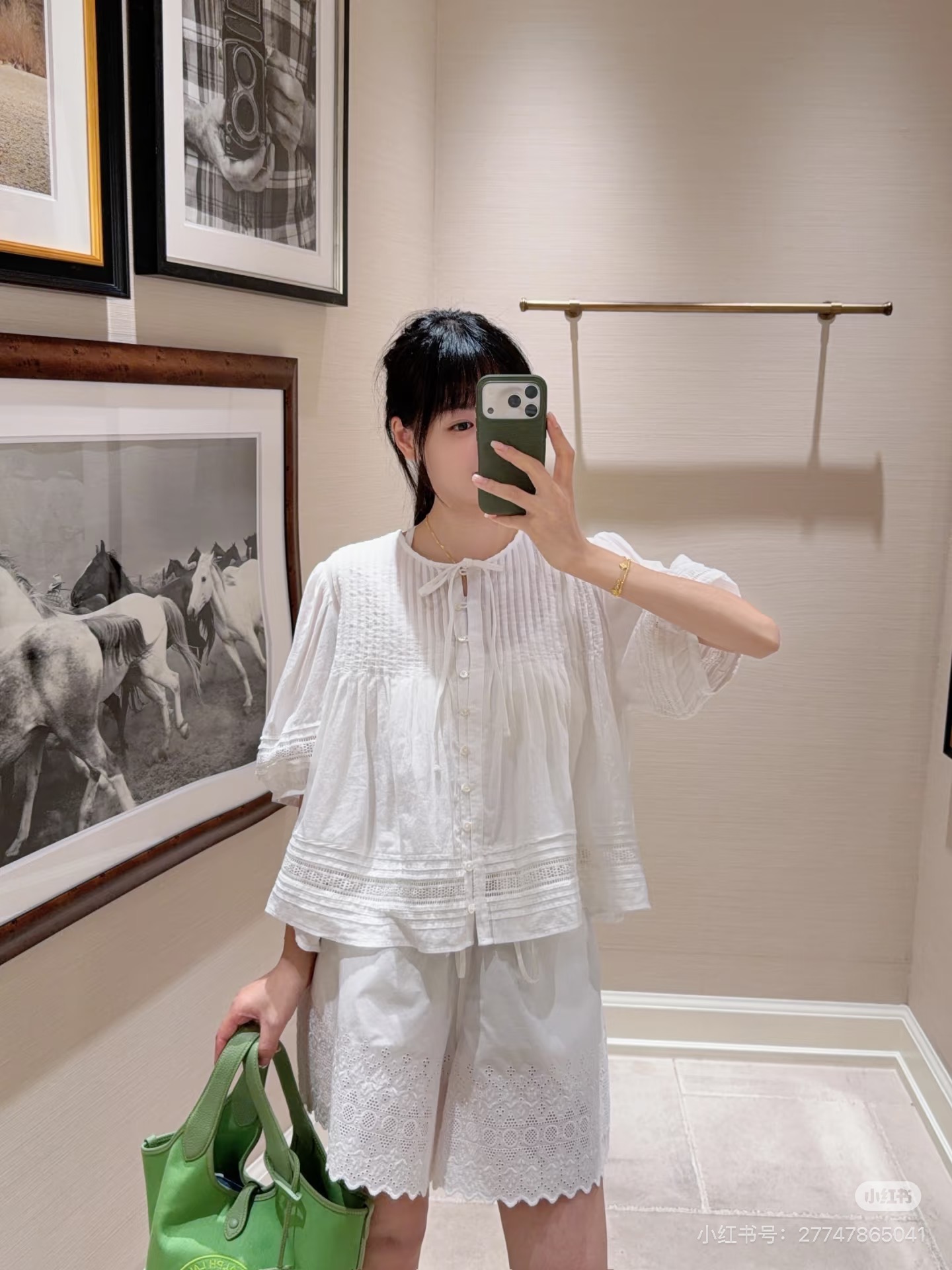 Ralp 26ss hollow lace shirt