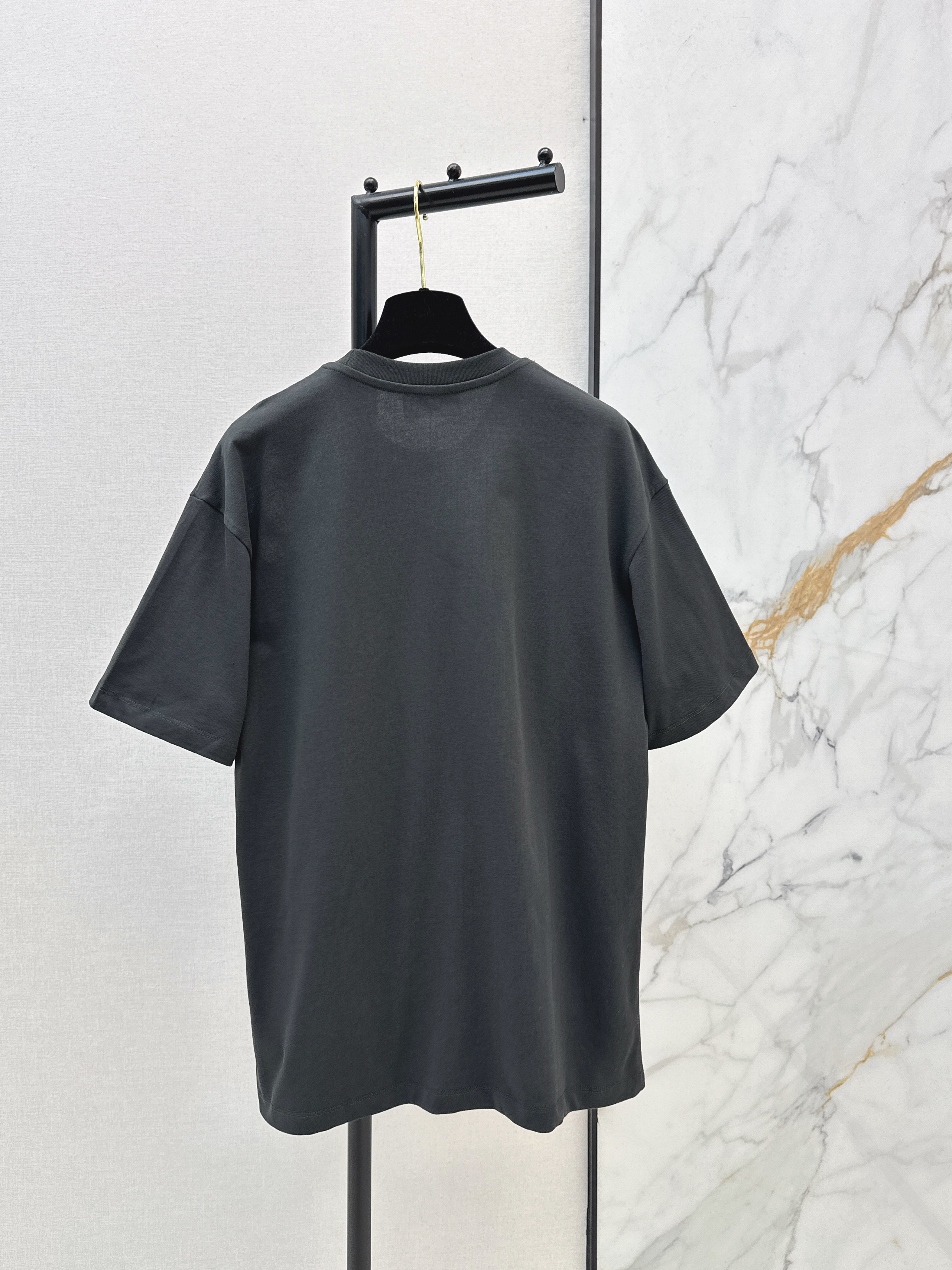 Chan 26ss flower rhinestone t-shirts