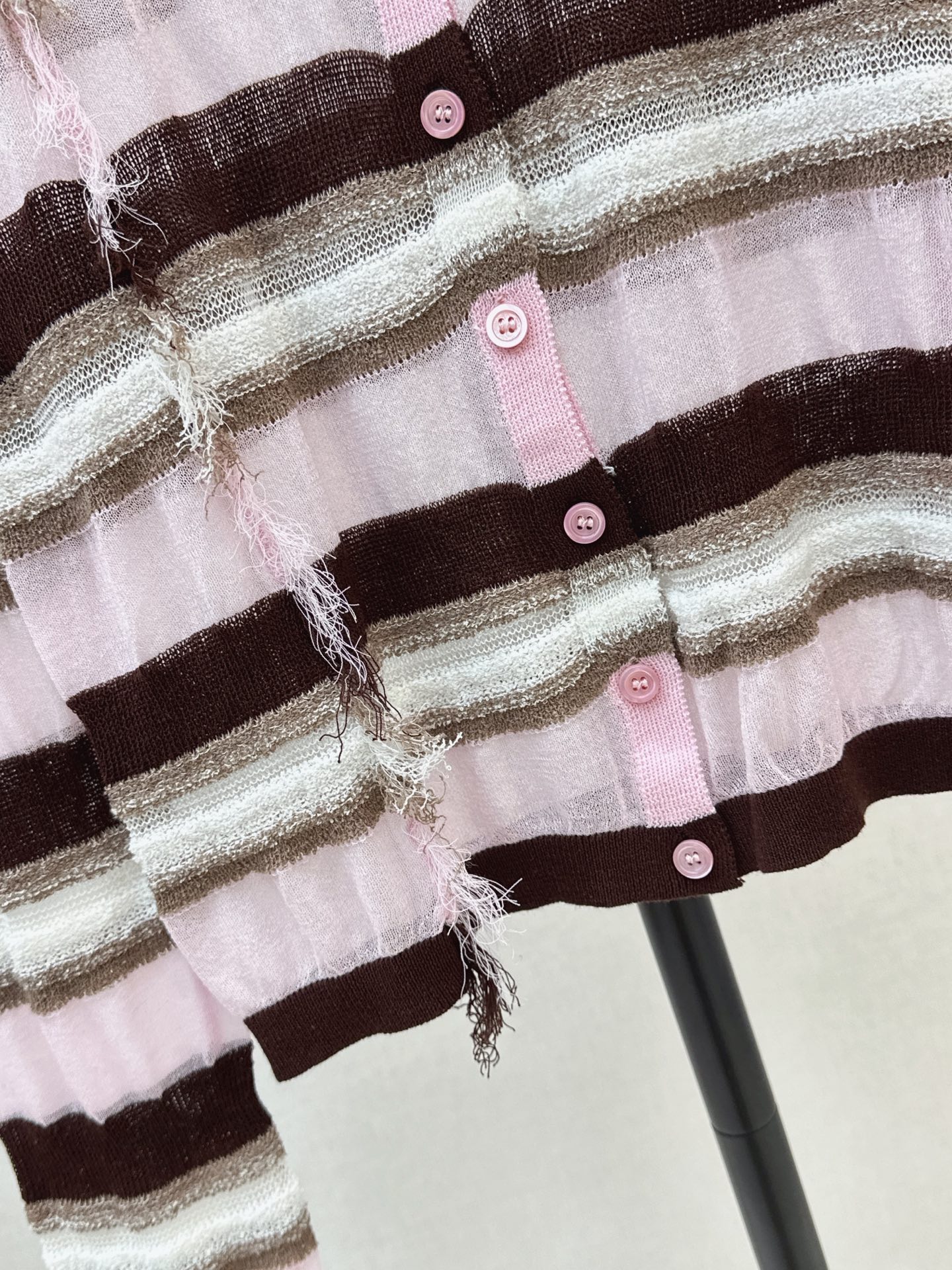 Loe 26ss stripe knit cardigan
