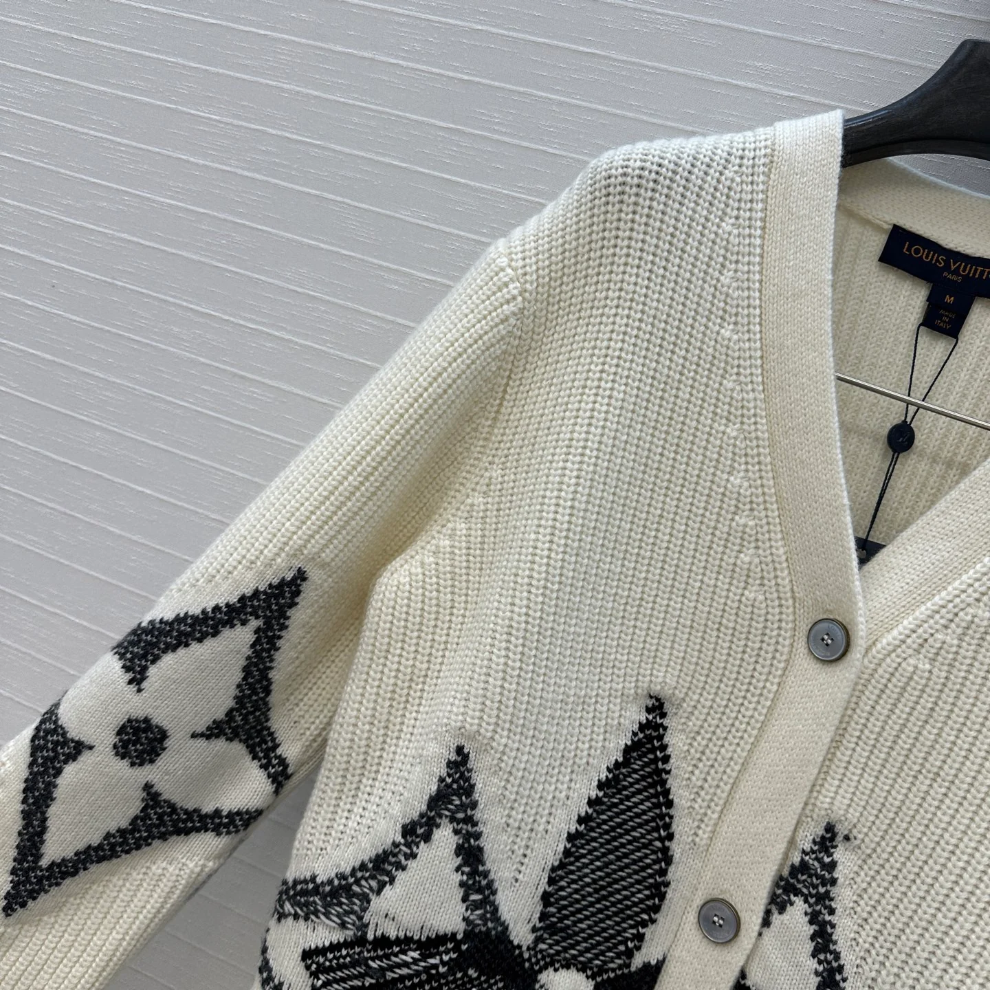 Louis 25fw jacquard knitted cardigan