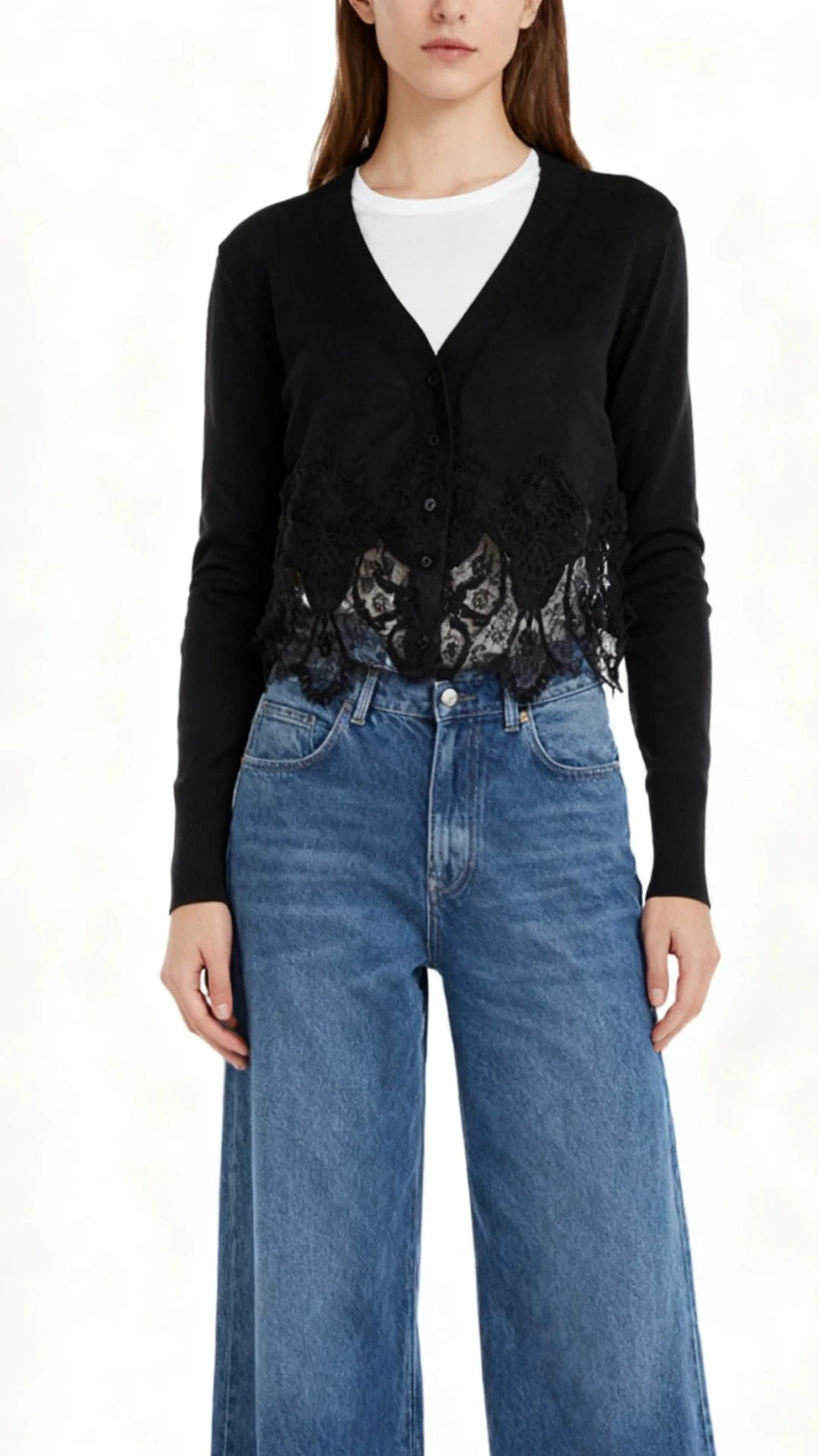 ES 26ss lace contract cardigan