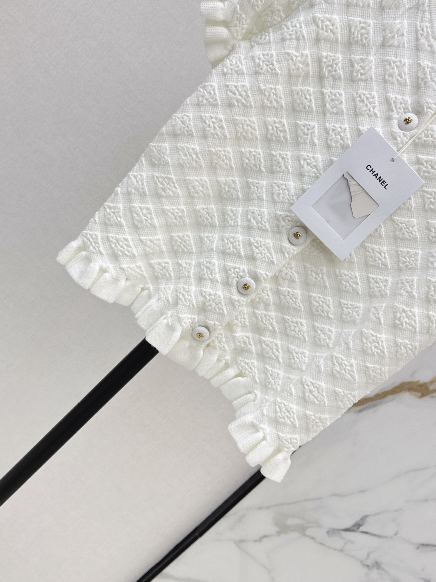 Chan 26ss jacquard knit cardigan