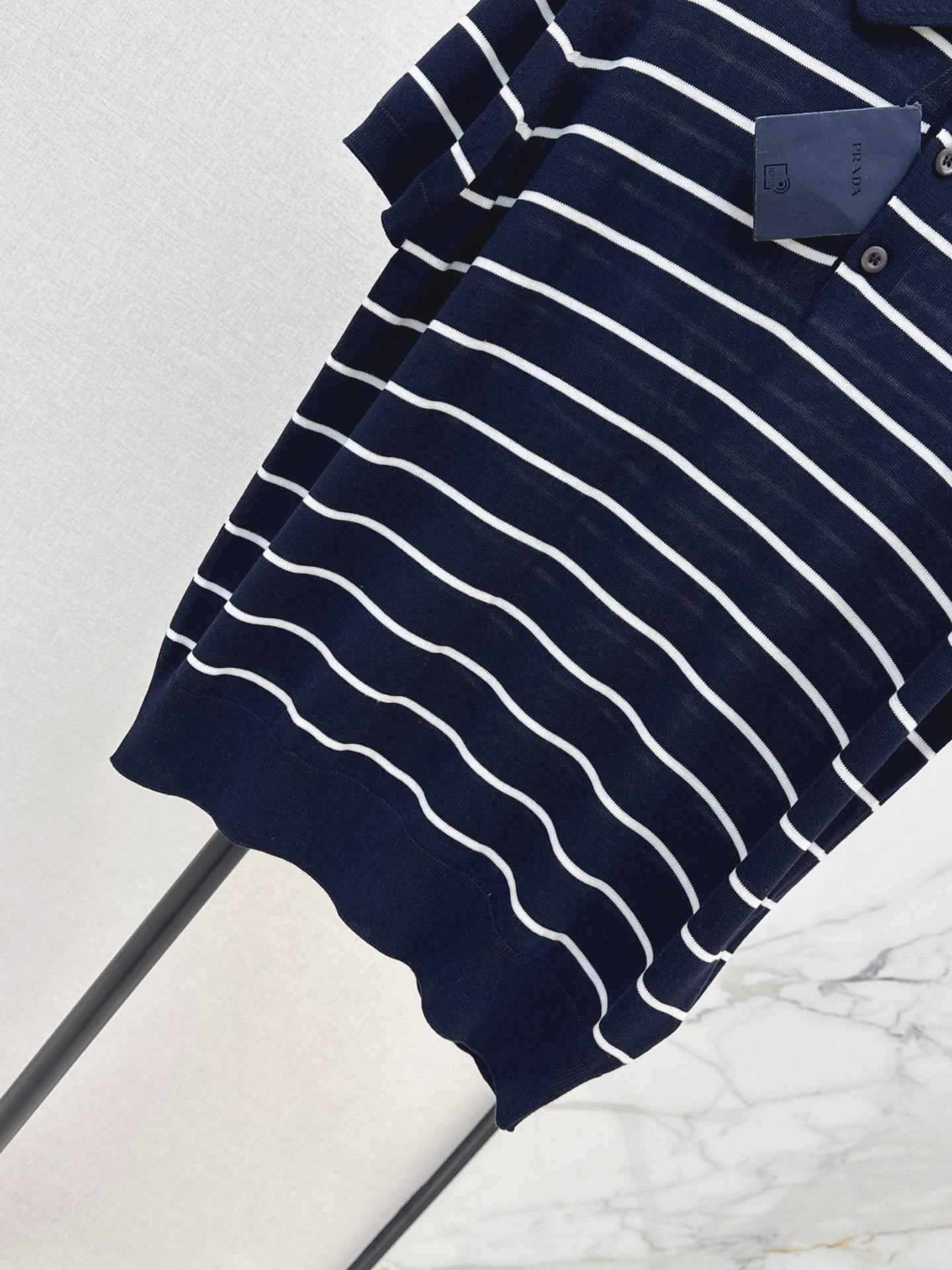 Pra 26ss stripe polo shirt