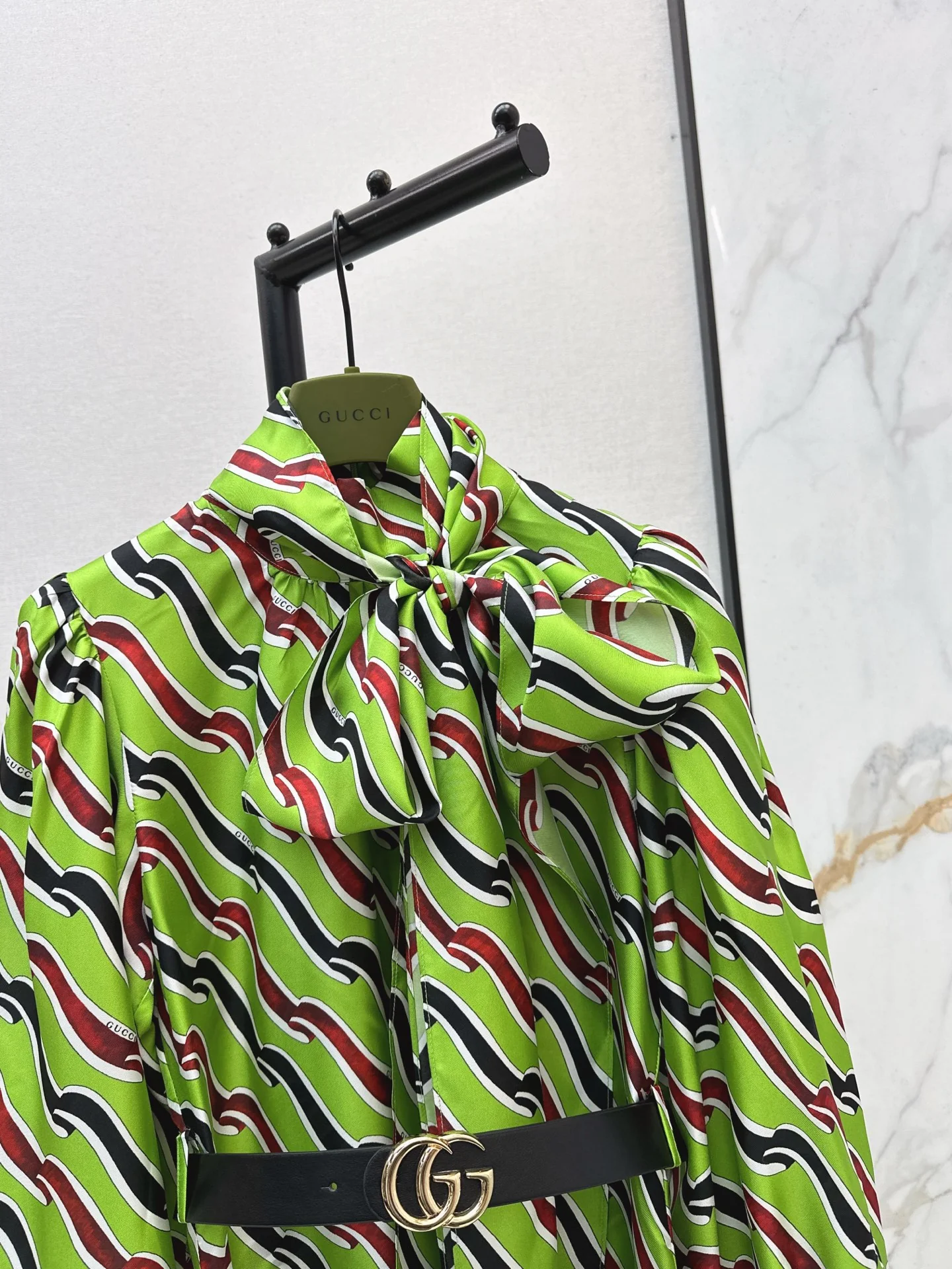 Gucc 26ss 3D print dress