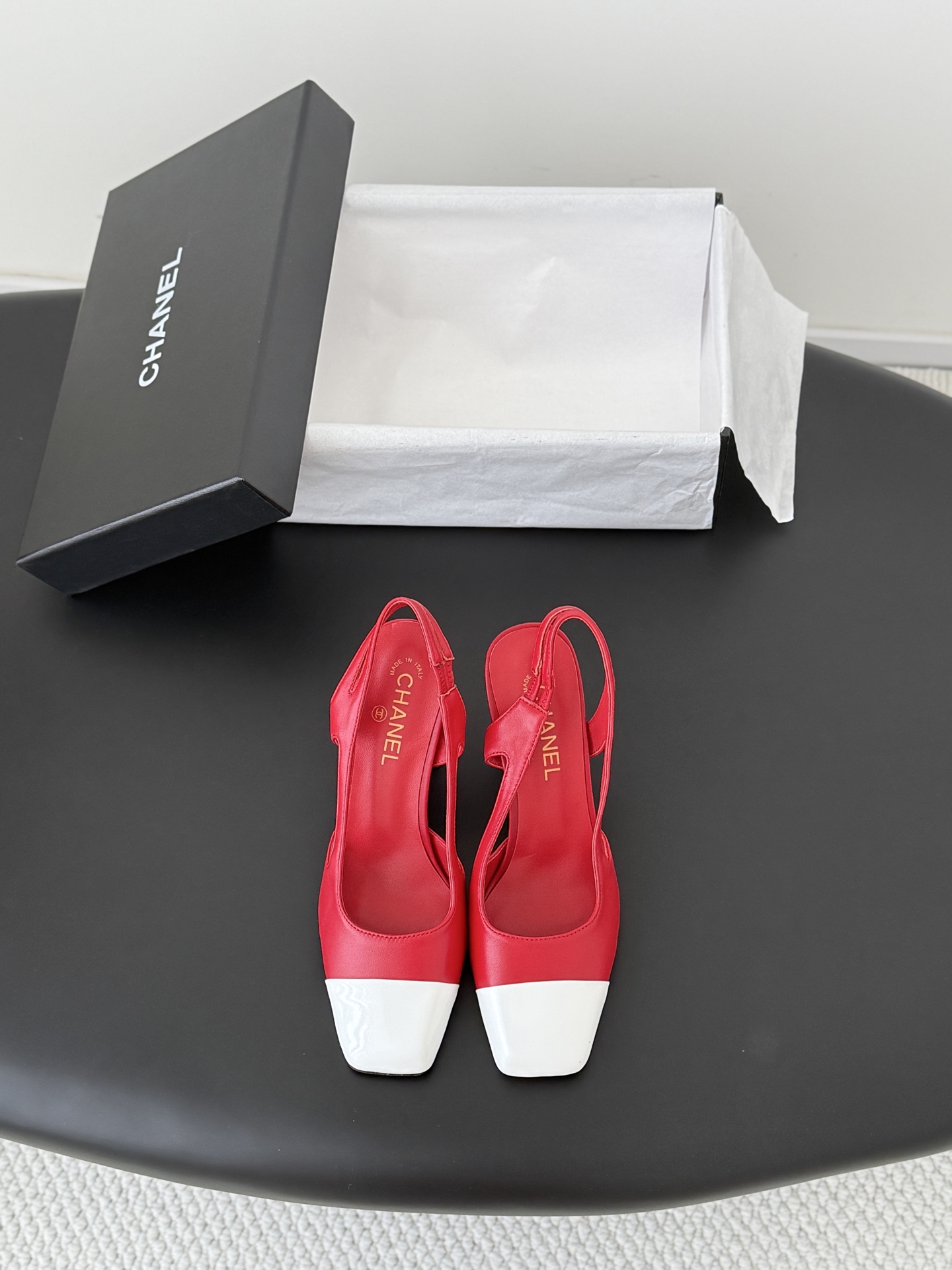 Chan 26K slingback heel mary janes
