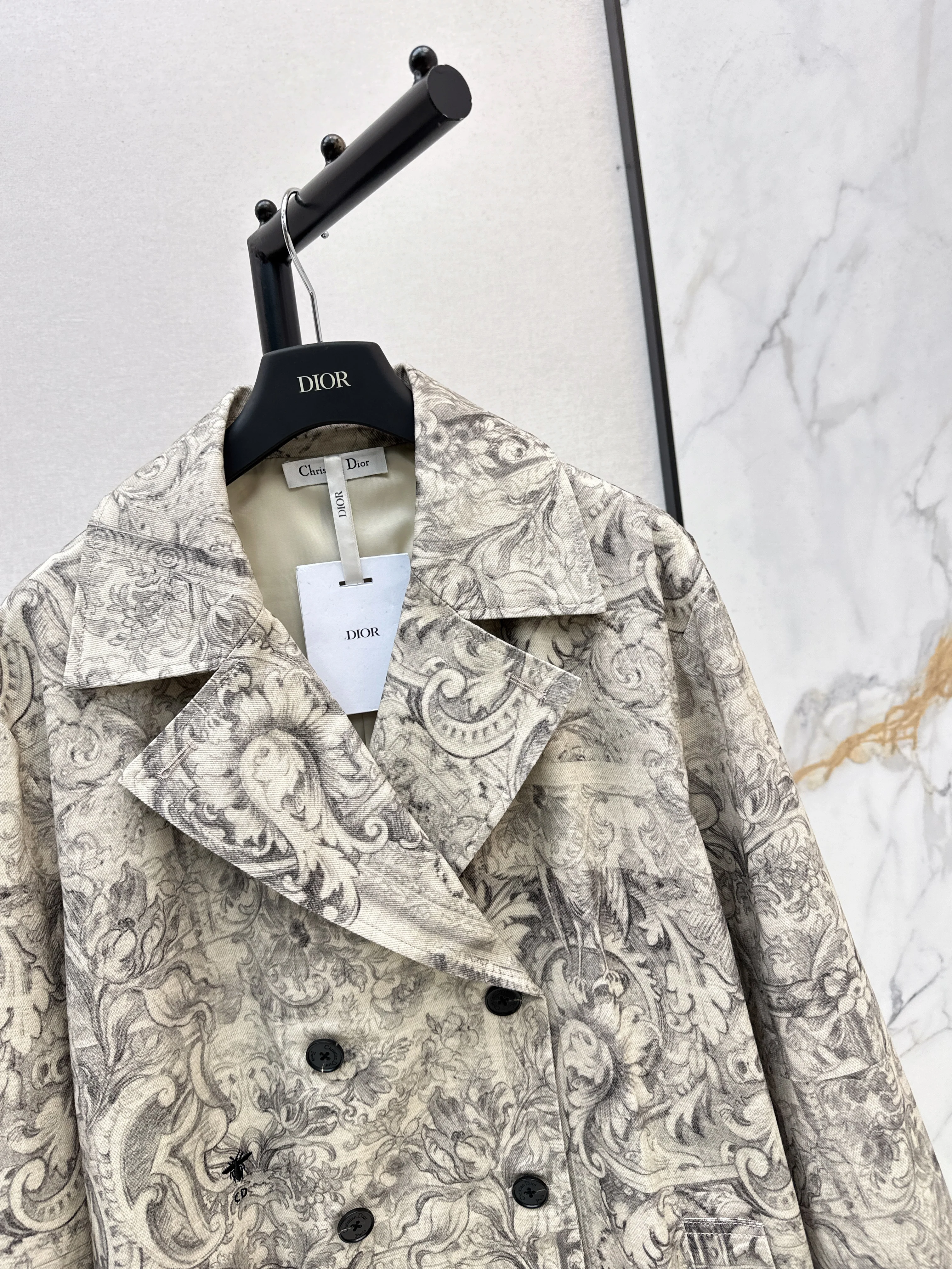 CD 26ss print denim overcoats