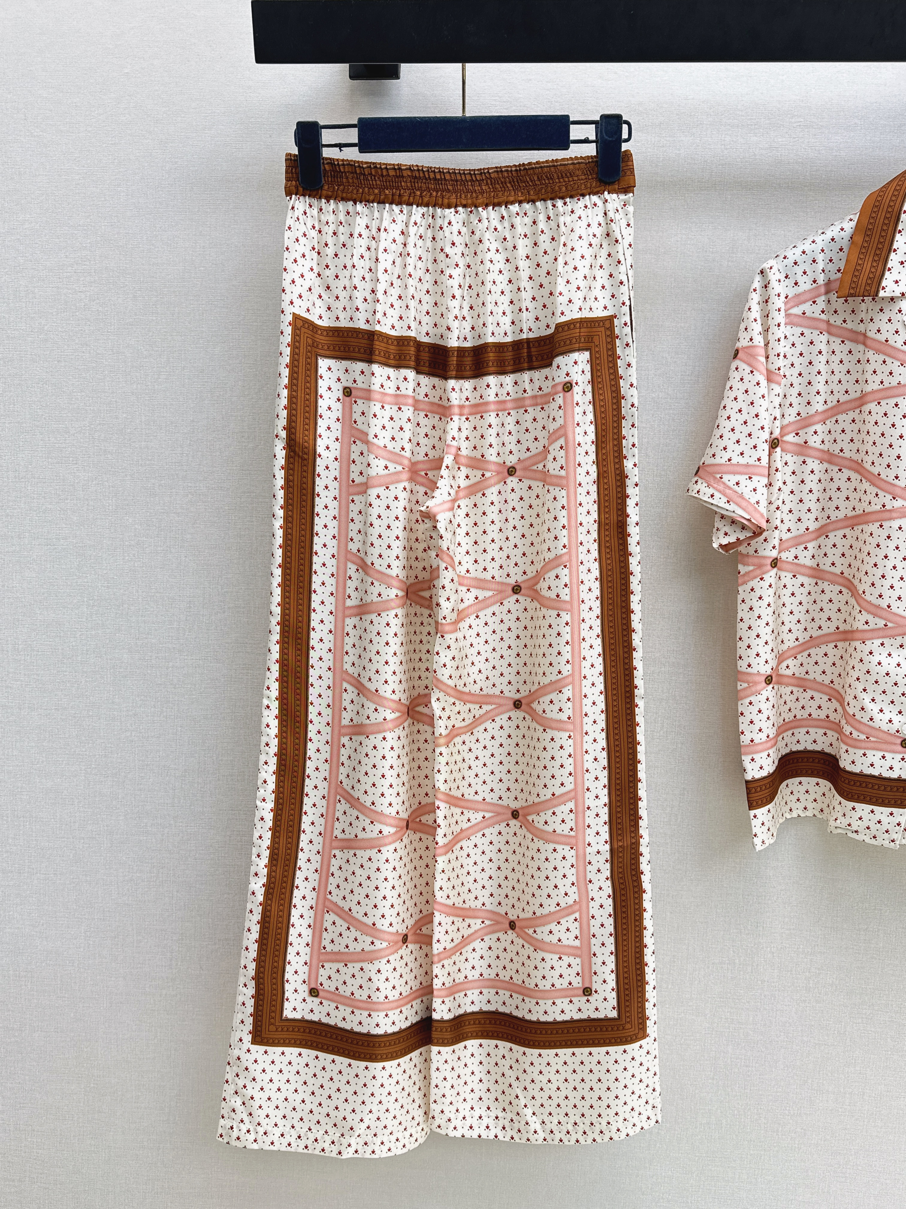 Loui 26ss print silk outfit sets