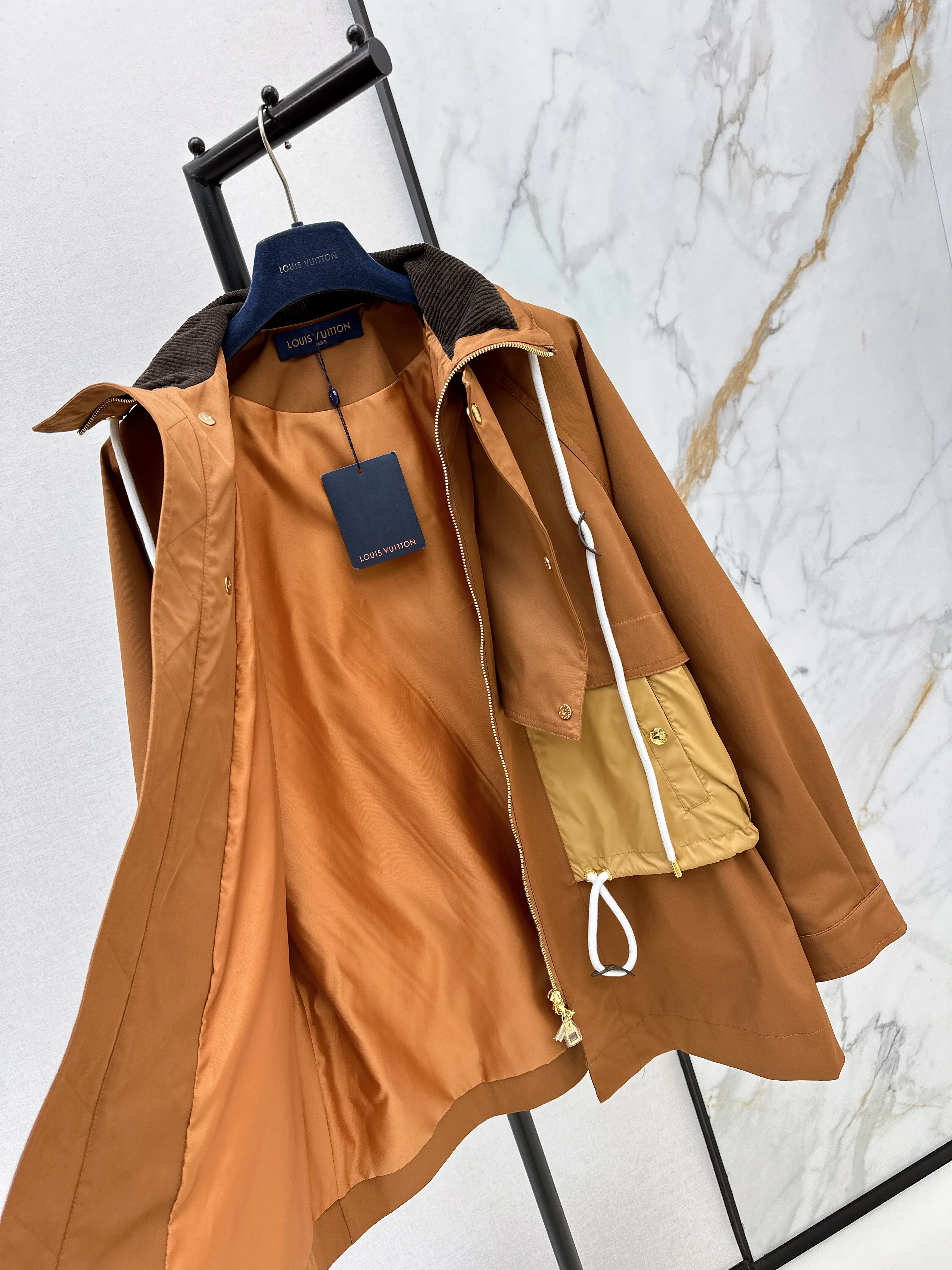 Louis 26ss drawstring trench coats