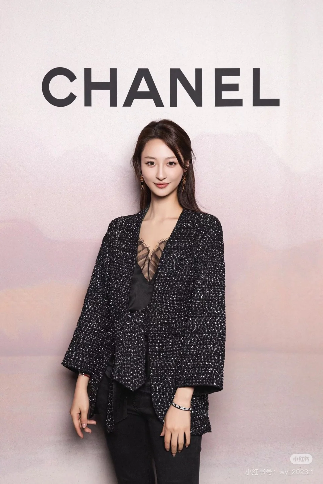 Chan 25fw sequins woven jacket