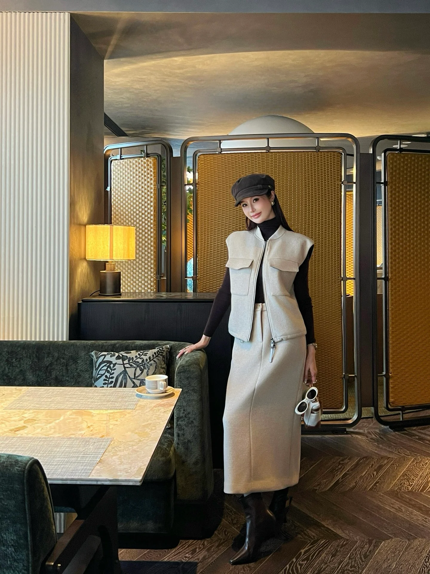 Brun 25fw woolen skirt