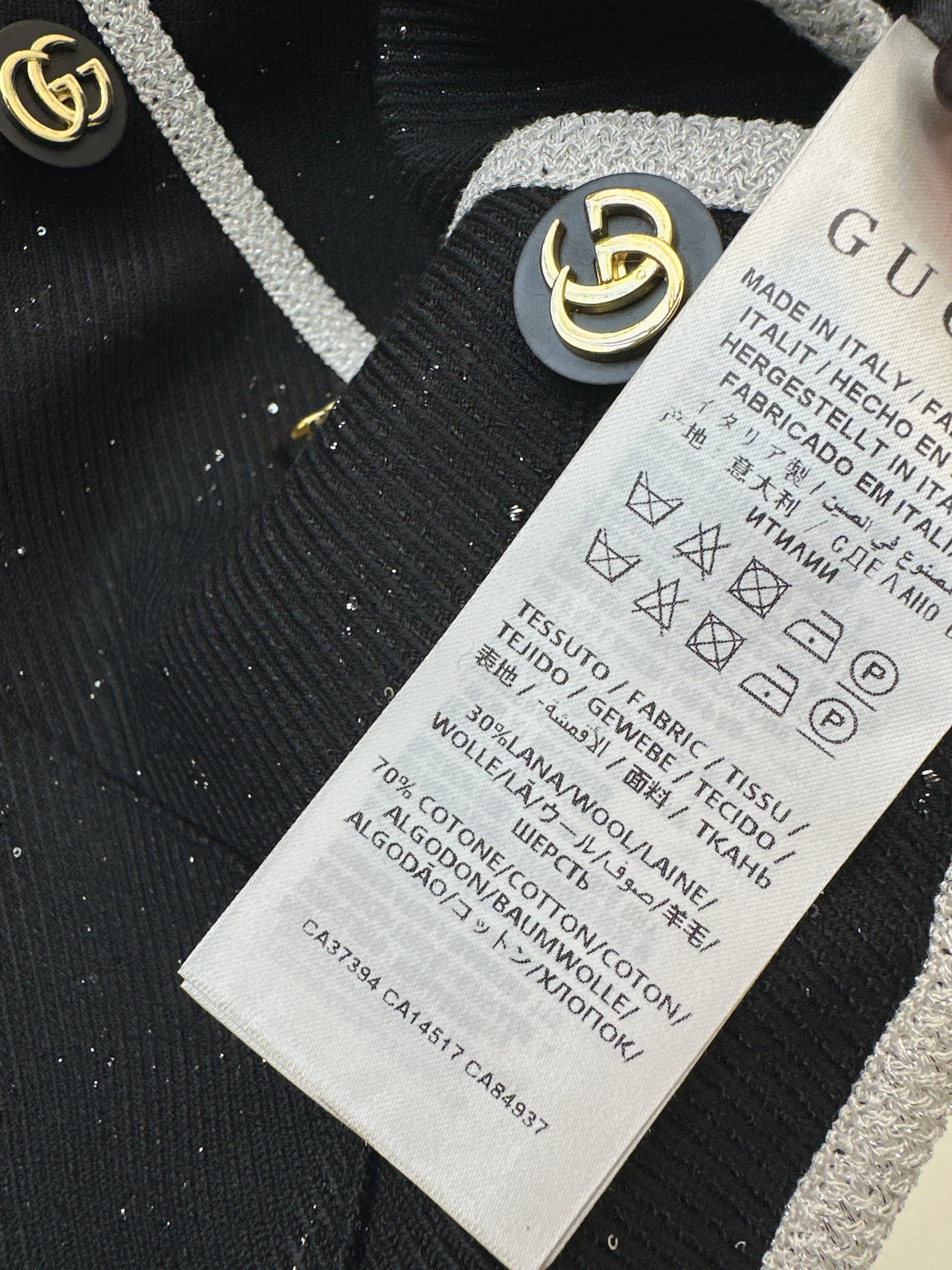 Gucc 26ss jacquard sequin jacket