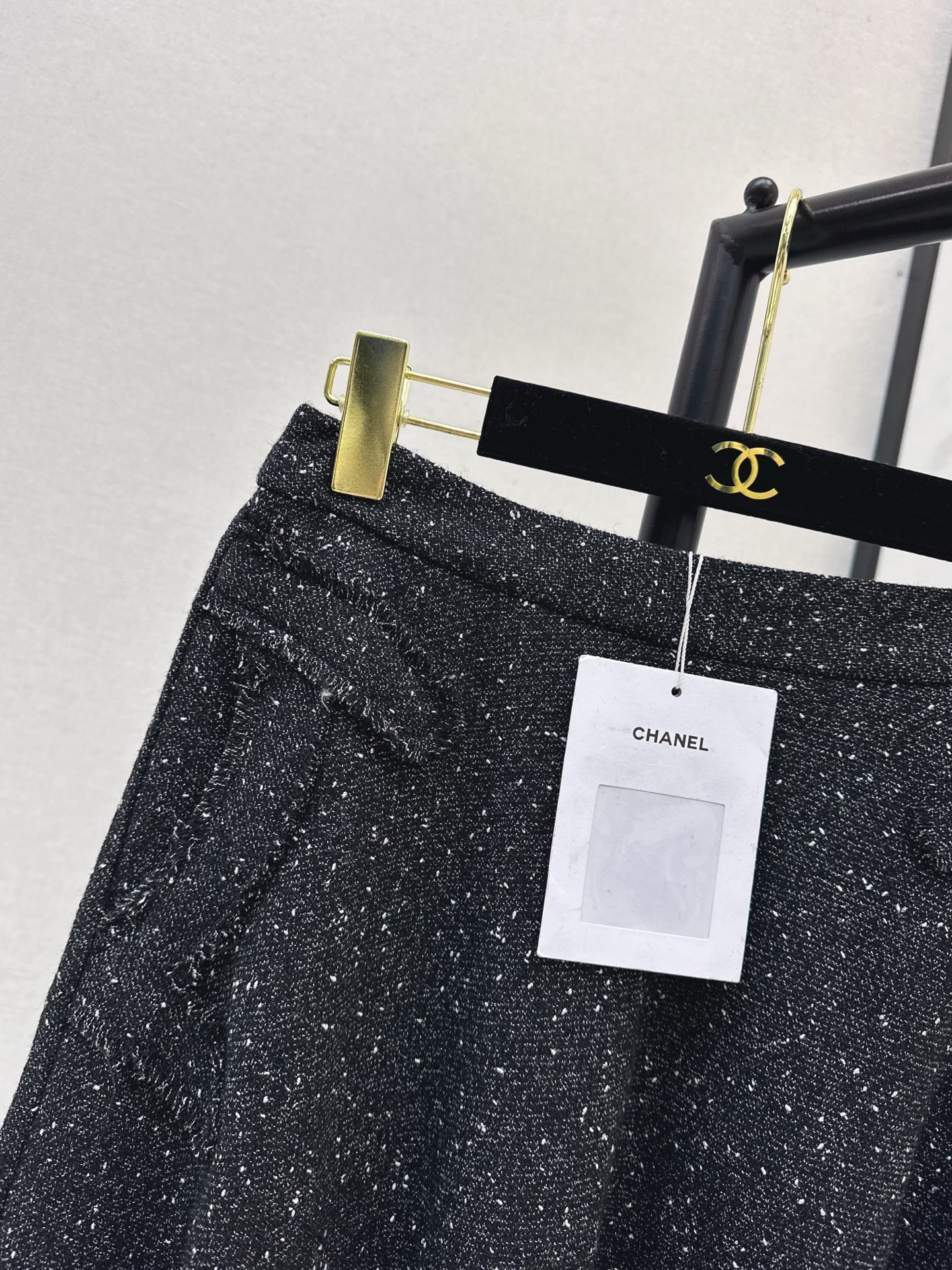 Chan 26ss tweed pleated skirts