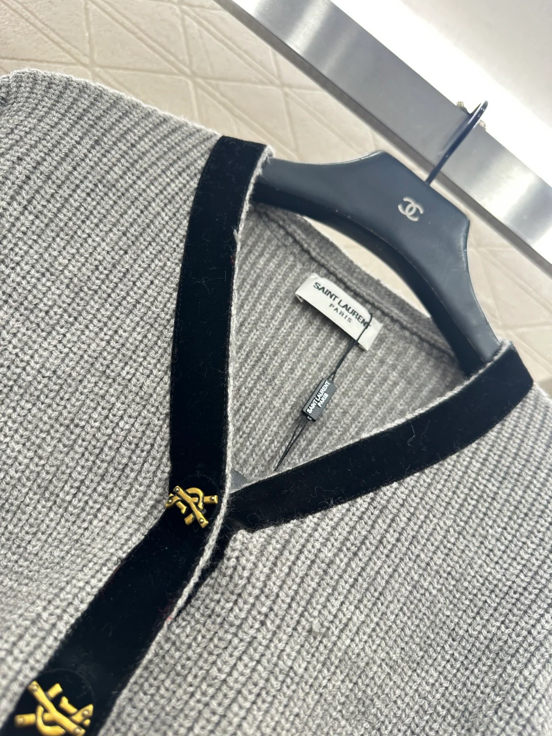 Saint 25fw bow knit cardiagn