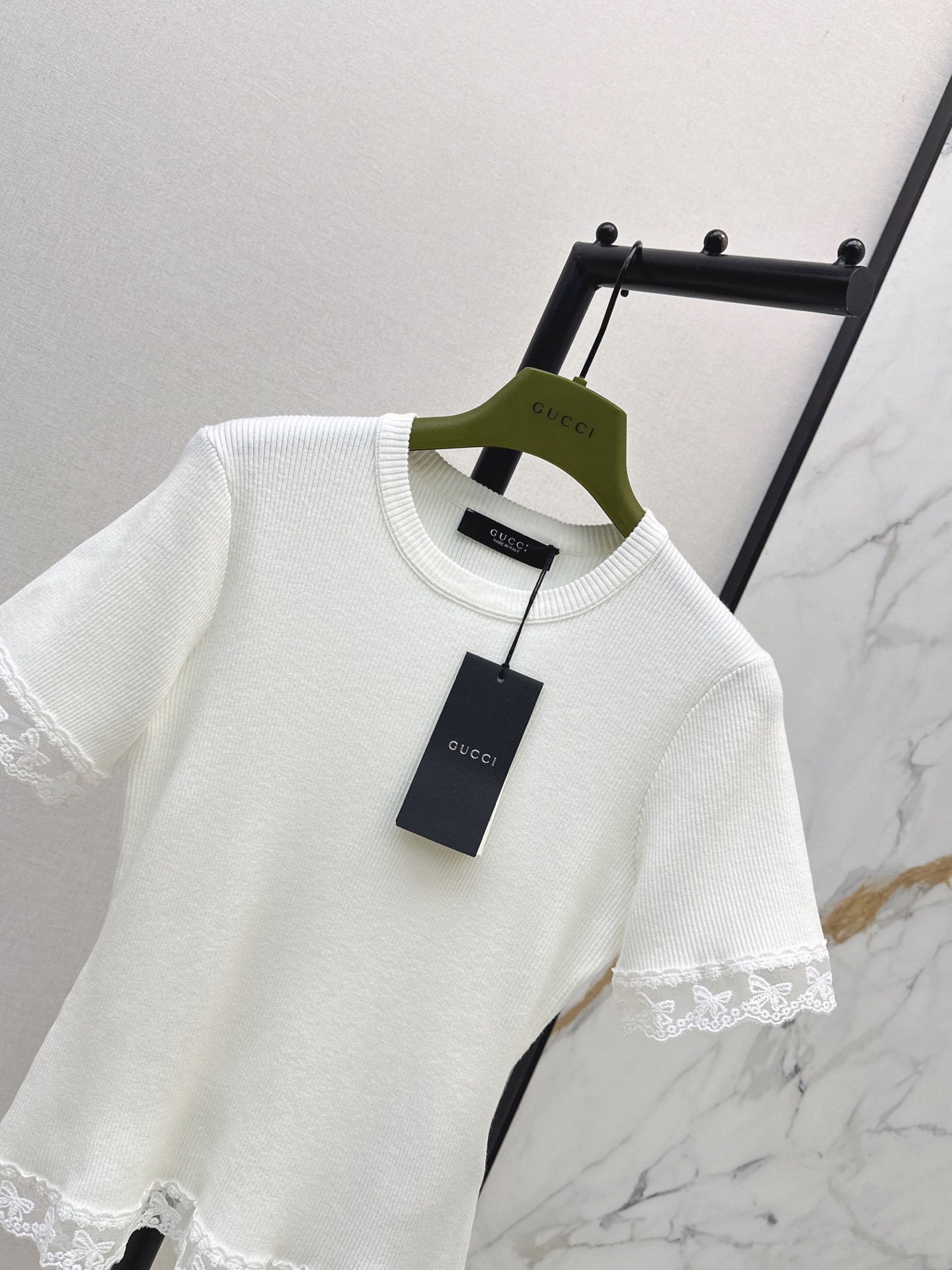 Guc 26ss lace contract knitwear