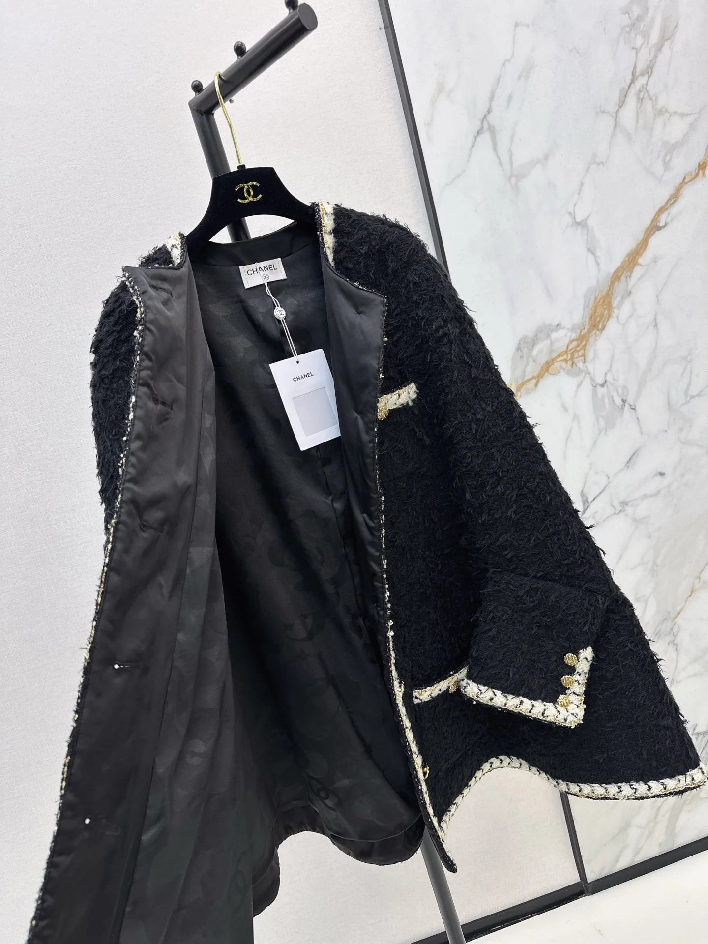 Chan 26ss tweed cape coats