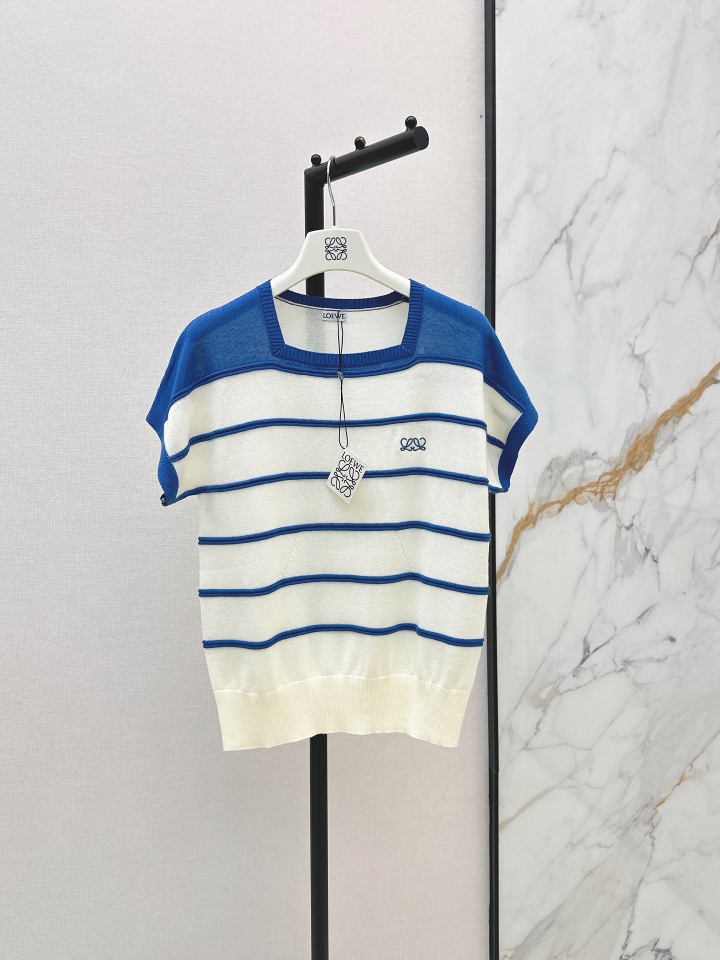 Loe 26ss stripe knit sweater
