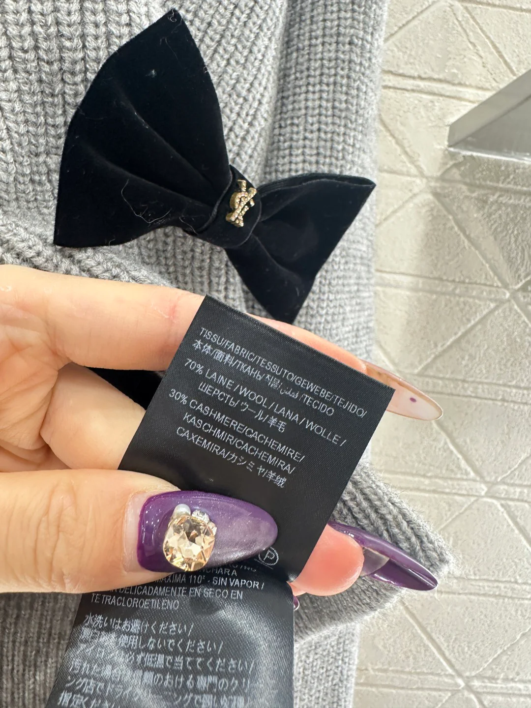 Saint 25fw bow knit cardiagn