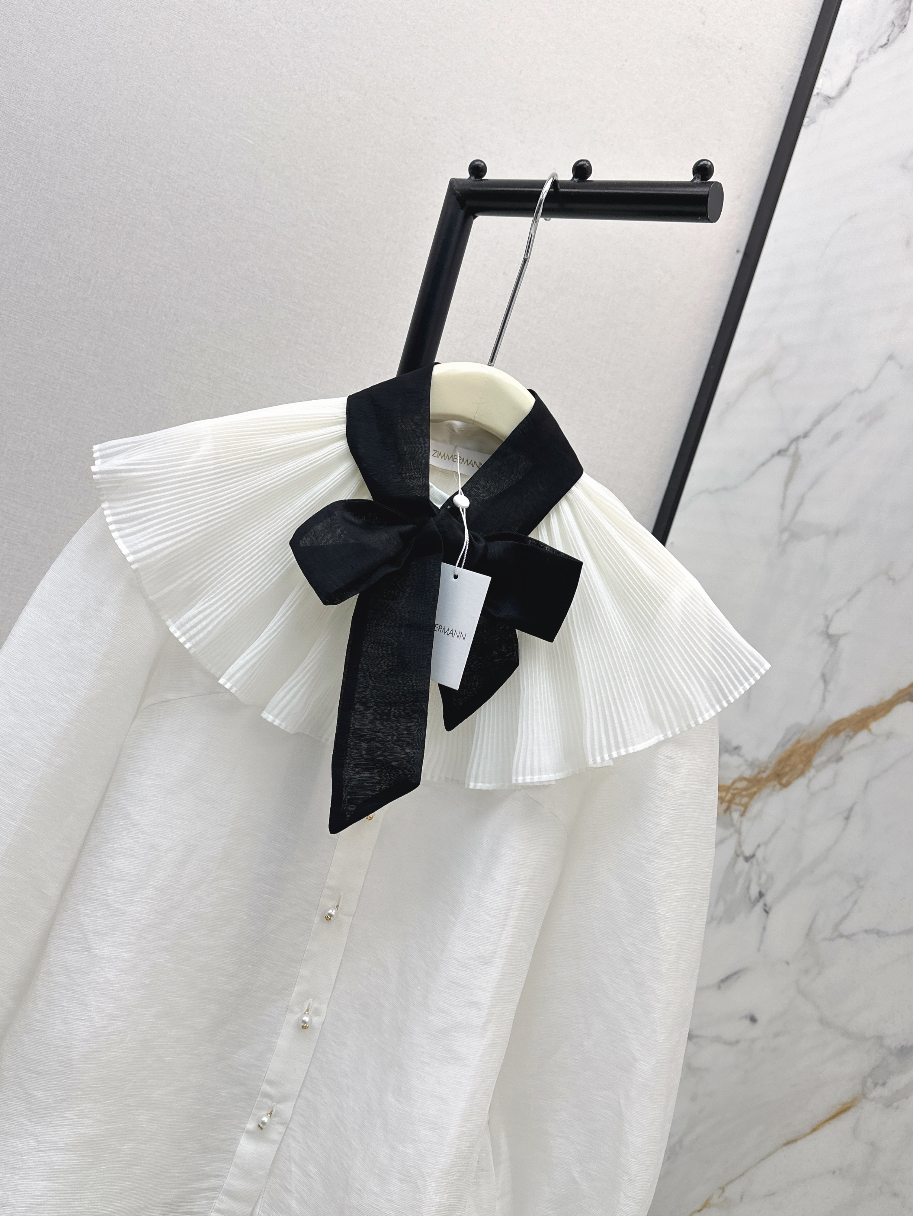 Zimm 26ss ribbon shirt