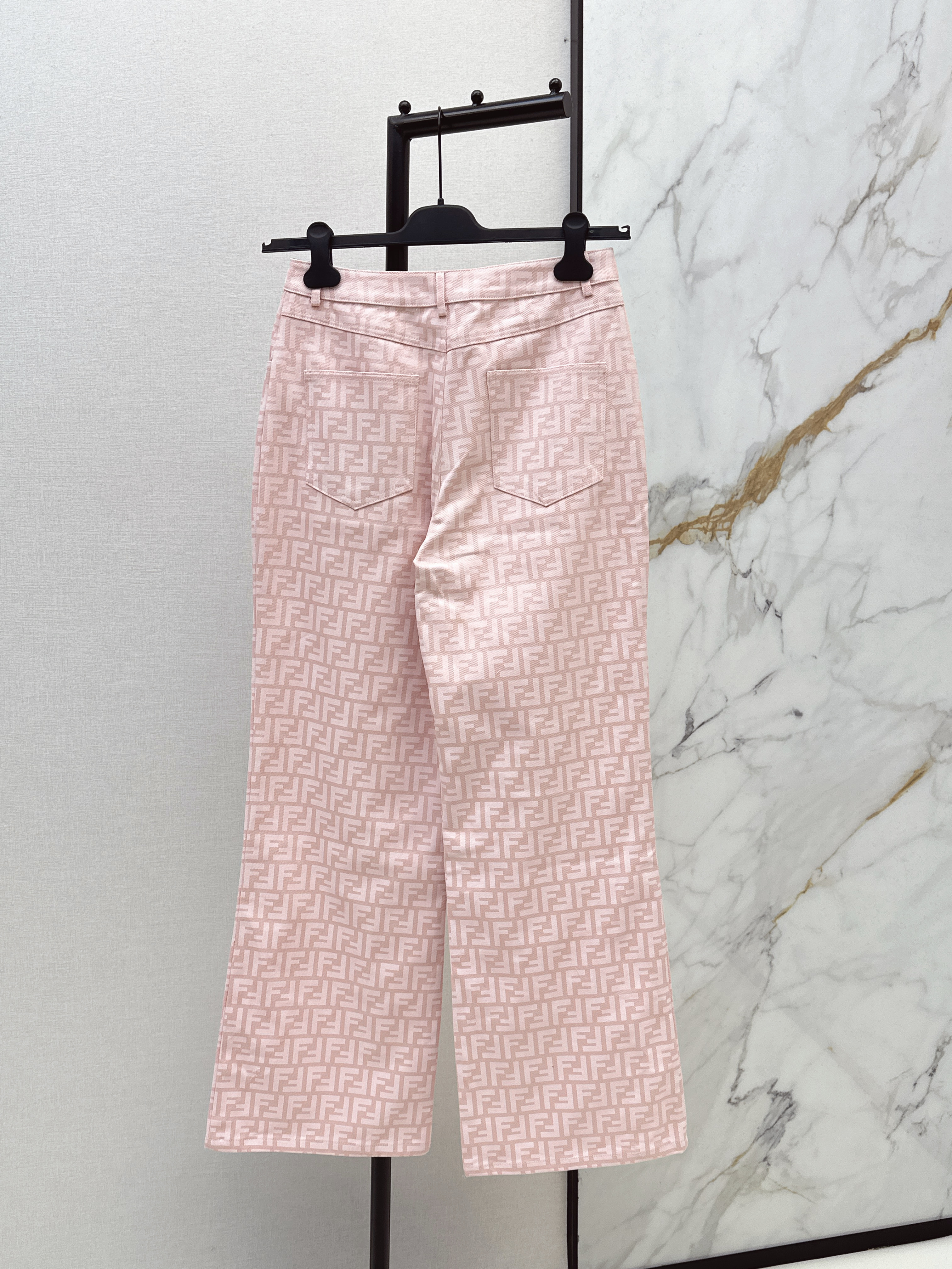 Fend 26ss jacquard denim pants