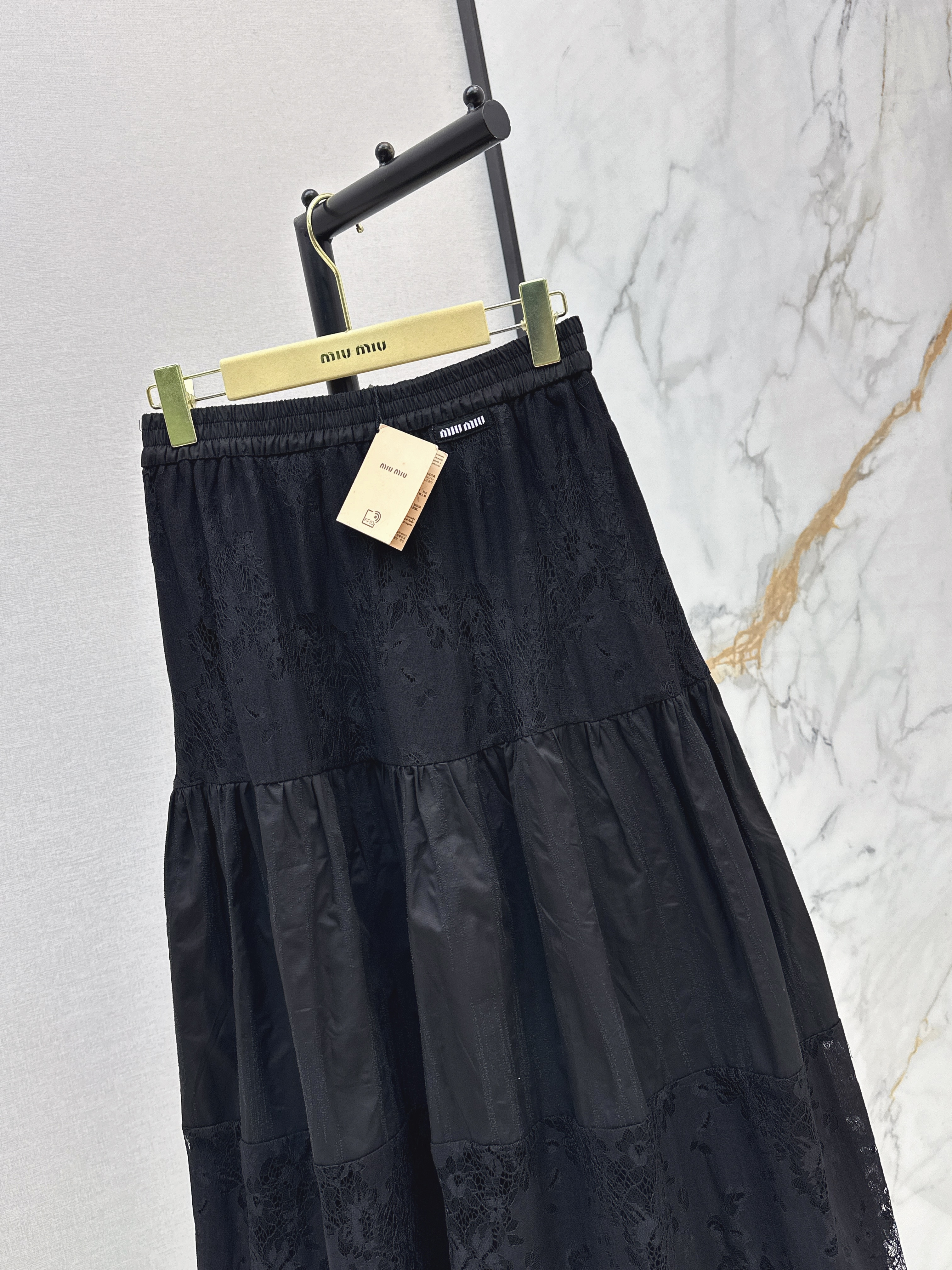 Miu 26ss lace jacquard skirt