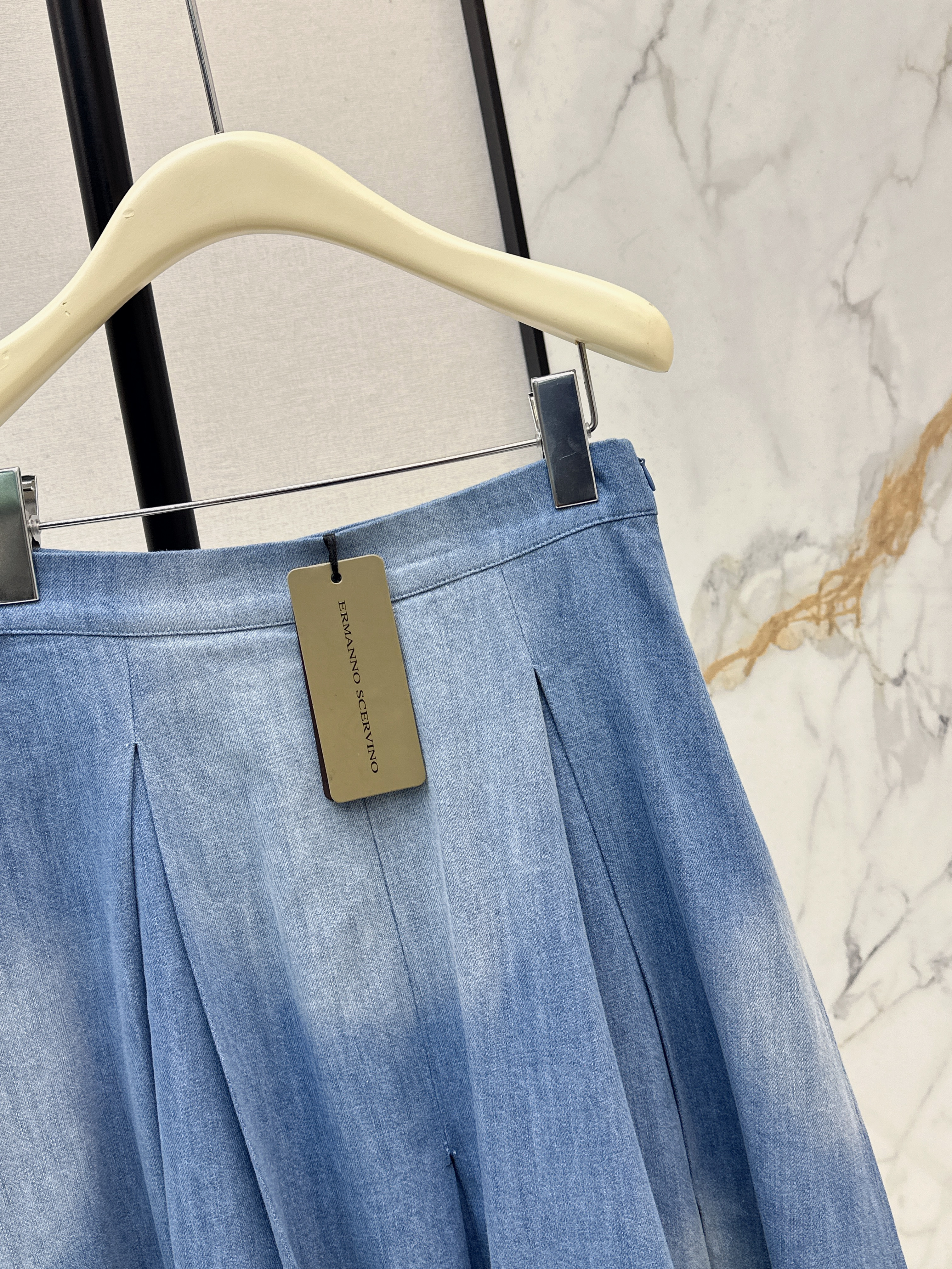 ES 26ss embroidery denim skirt