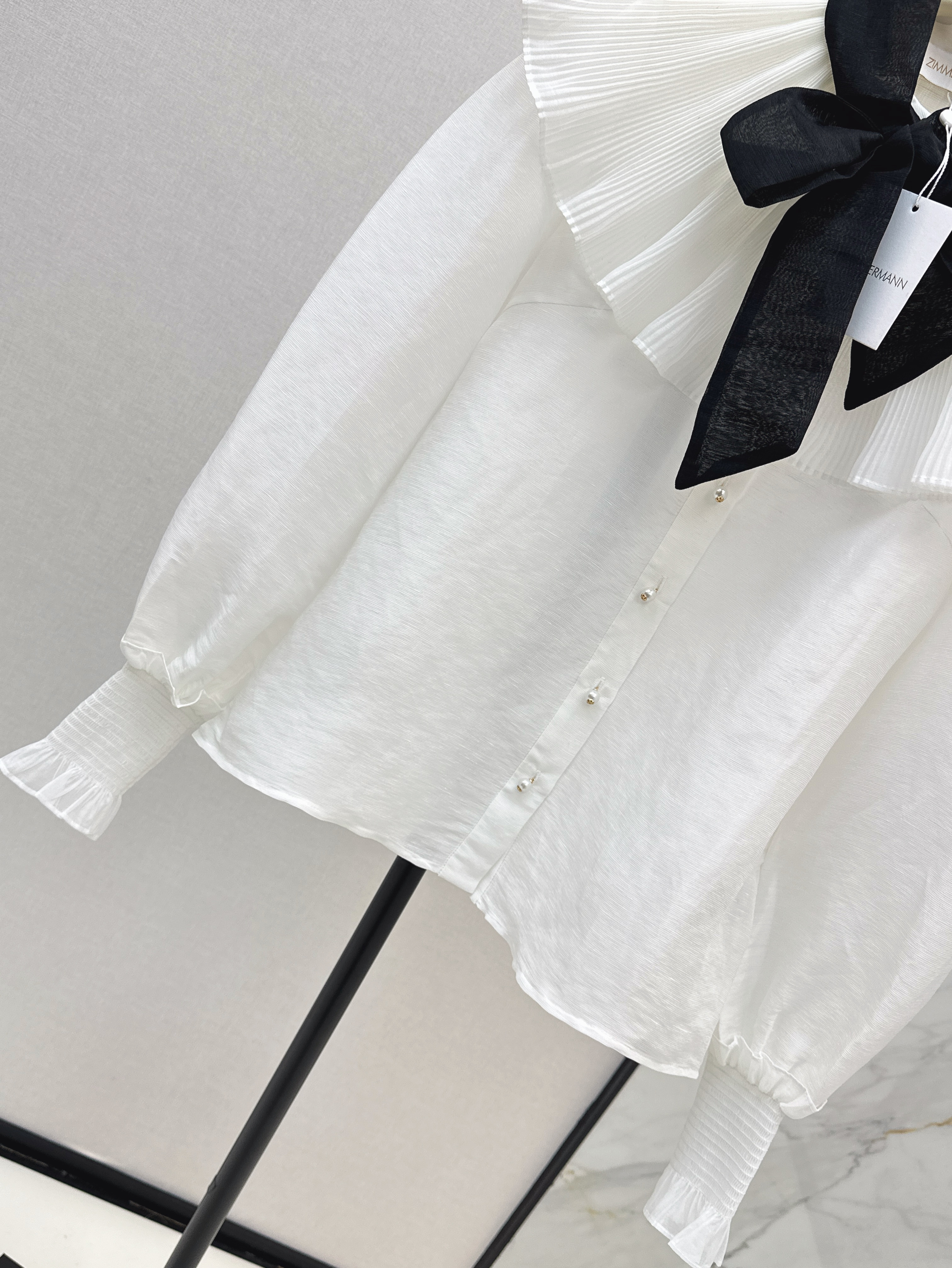 Zimm 26ss ribbon shirt