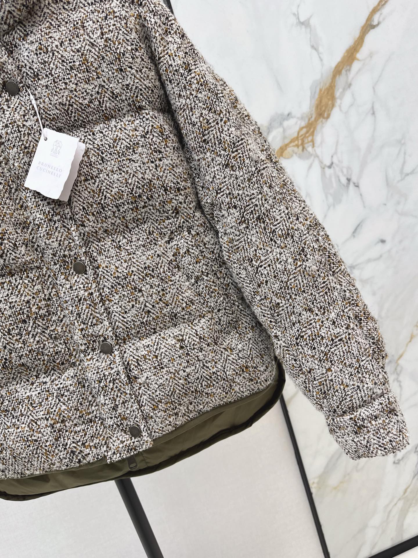 Brun 25fw reversible woven down jacket