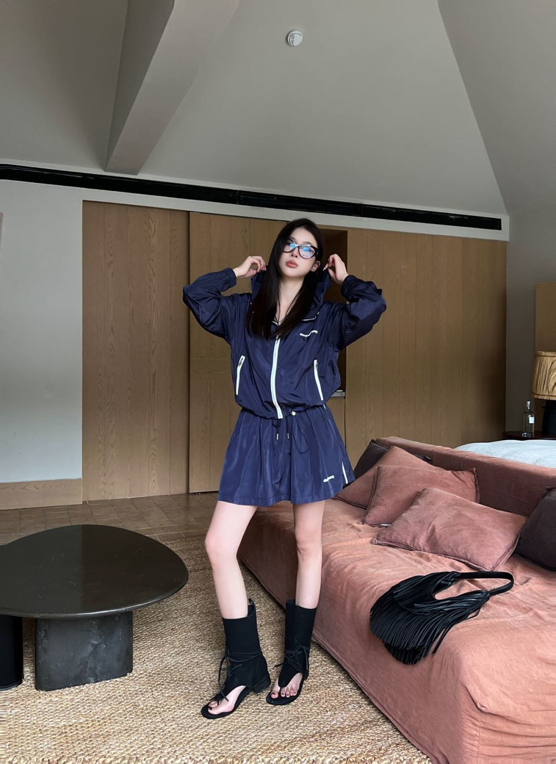 Alex 26ss hooded windbreaker set