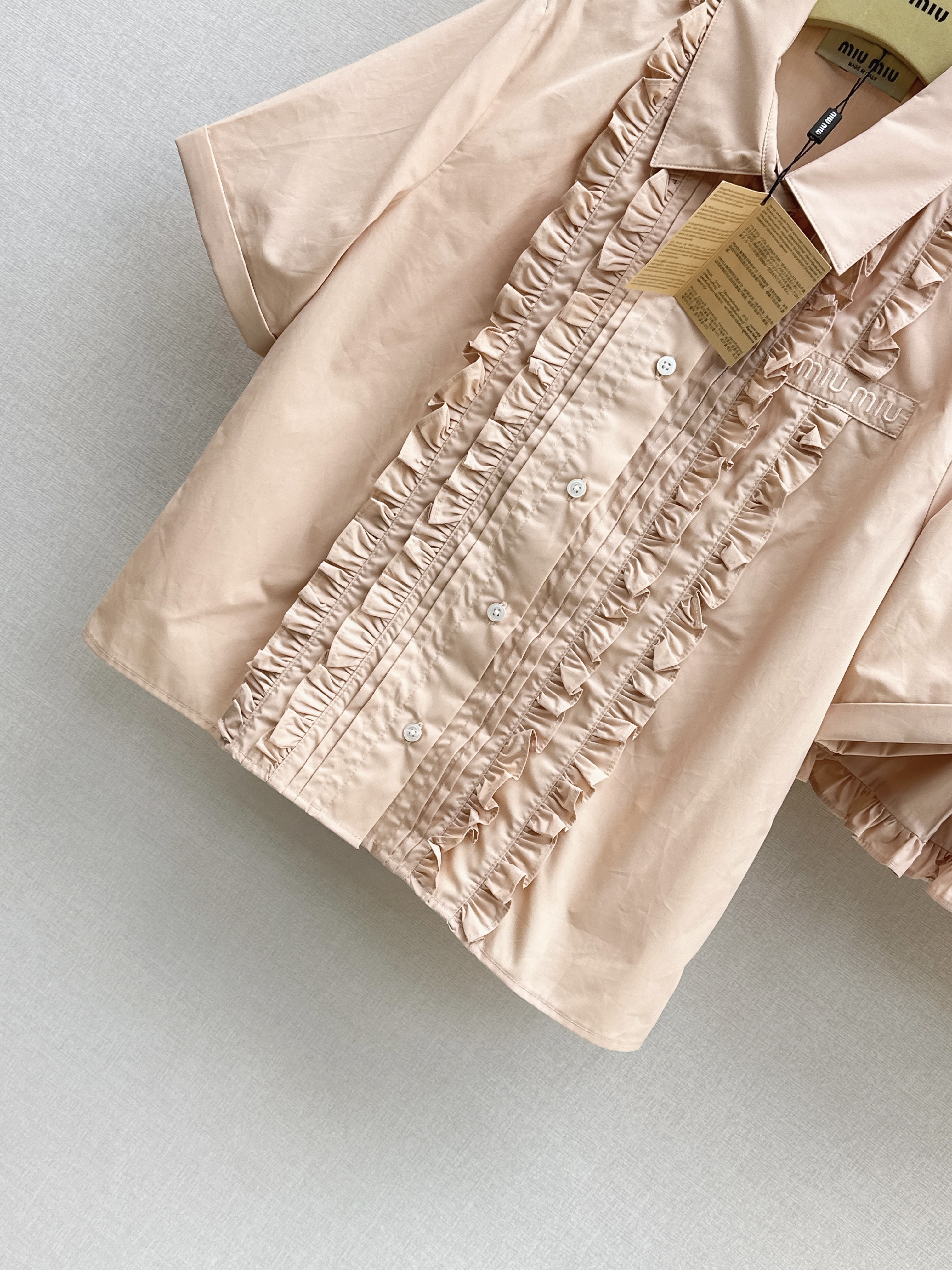 Miu 26ss ruffle shirt skirt sets