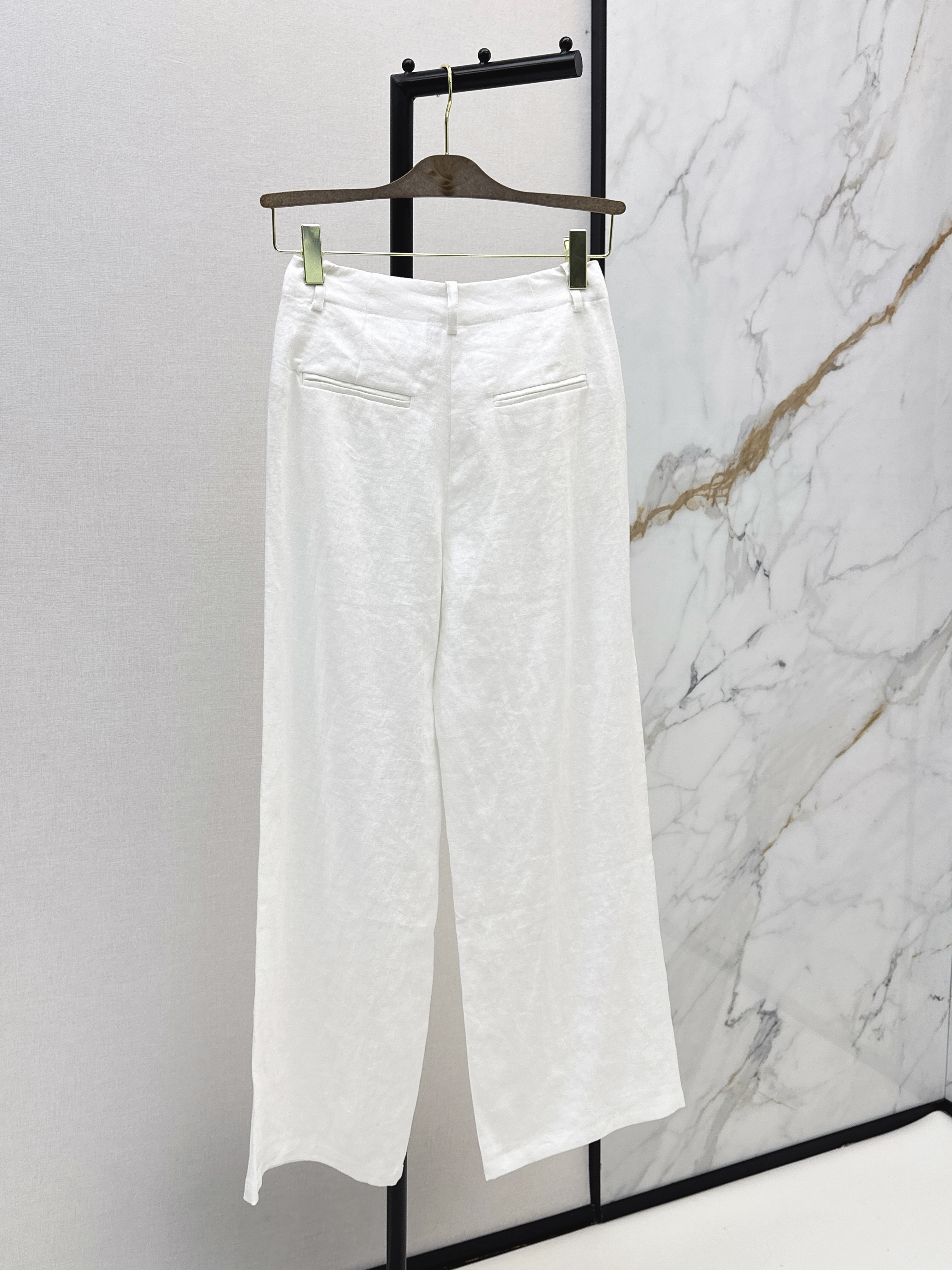 Brunello 26SS High-Waisted Pleated Wide-Leg Pants