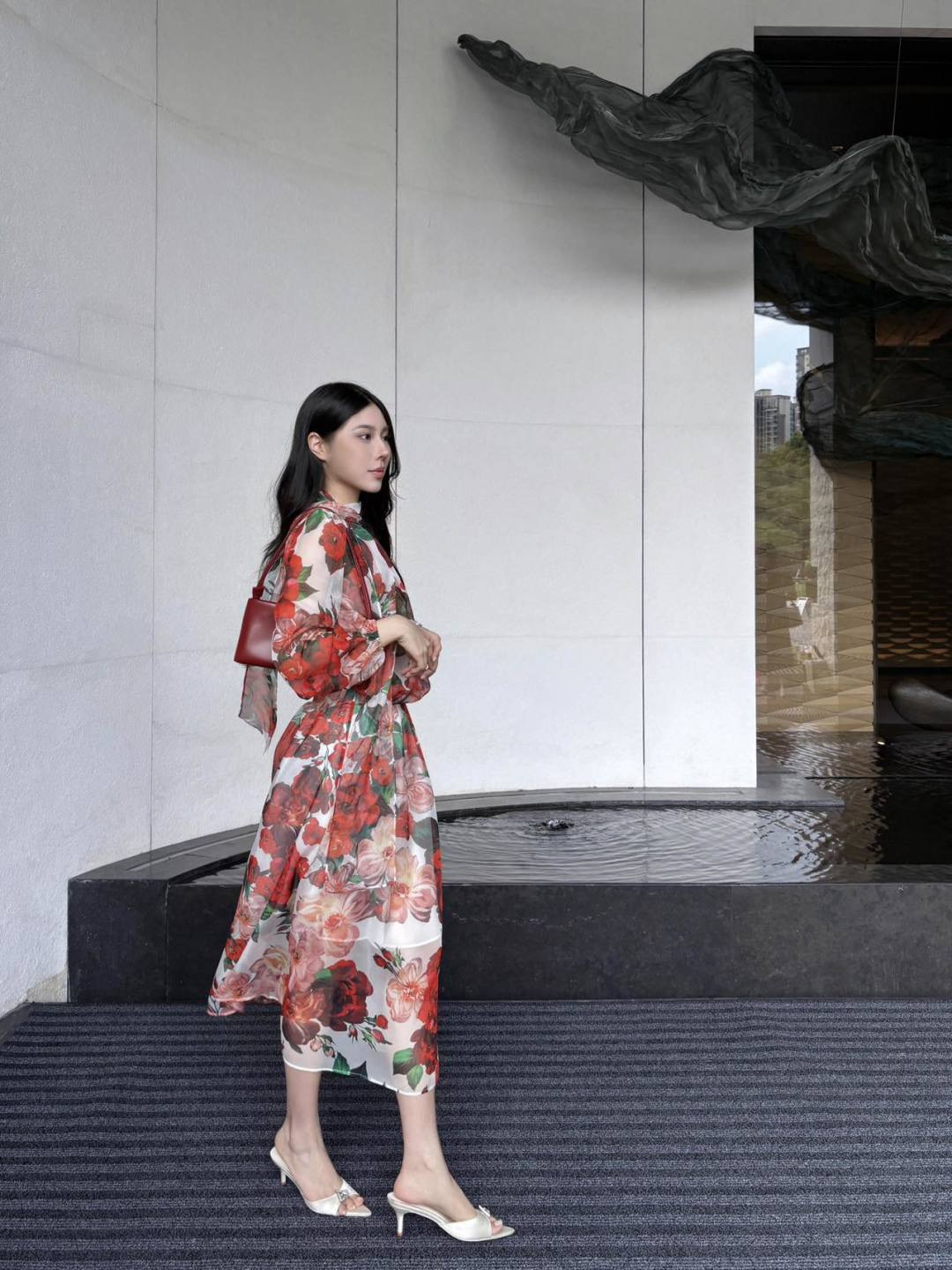 Dolc 26ss floarl print skirt