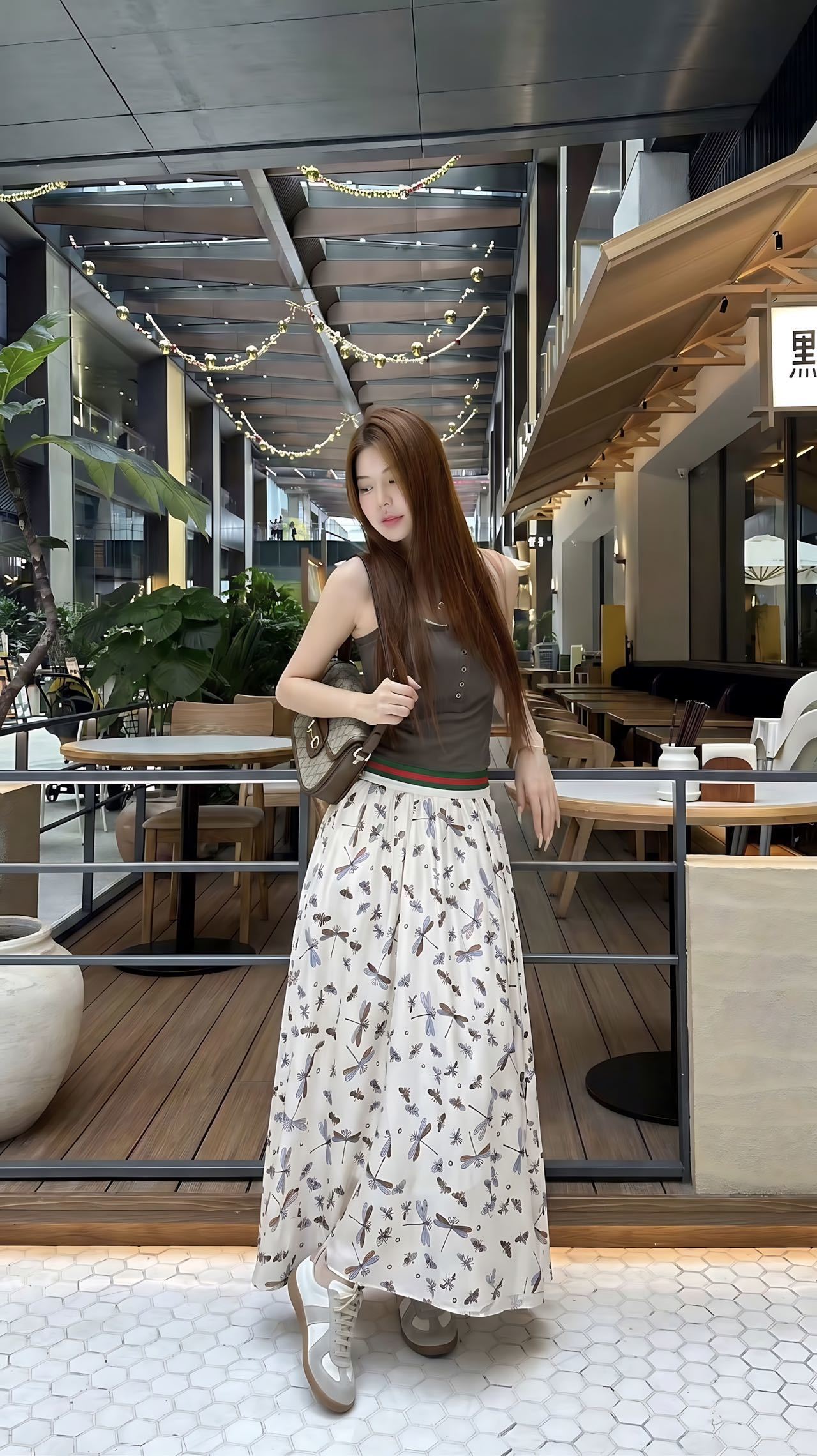 Guc 26ss print skirt
